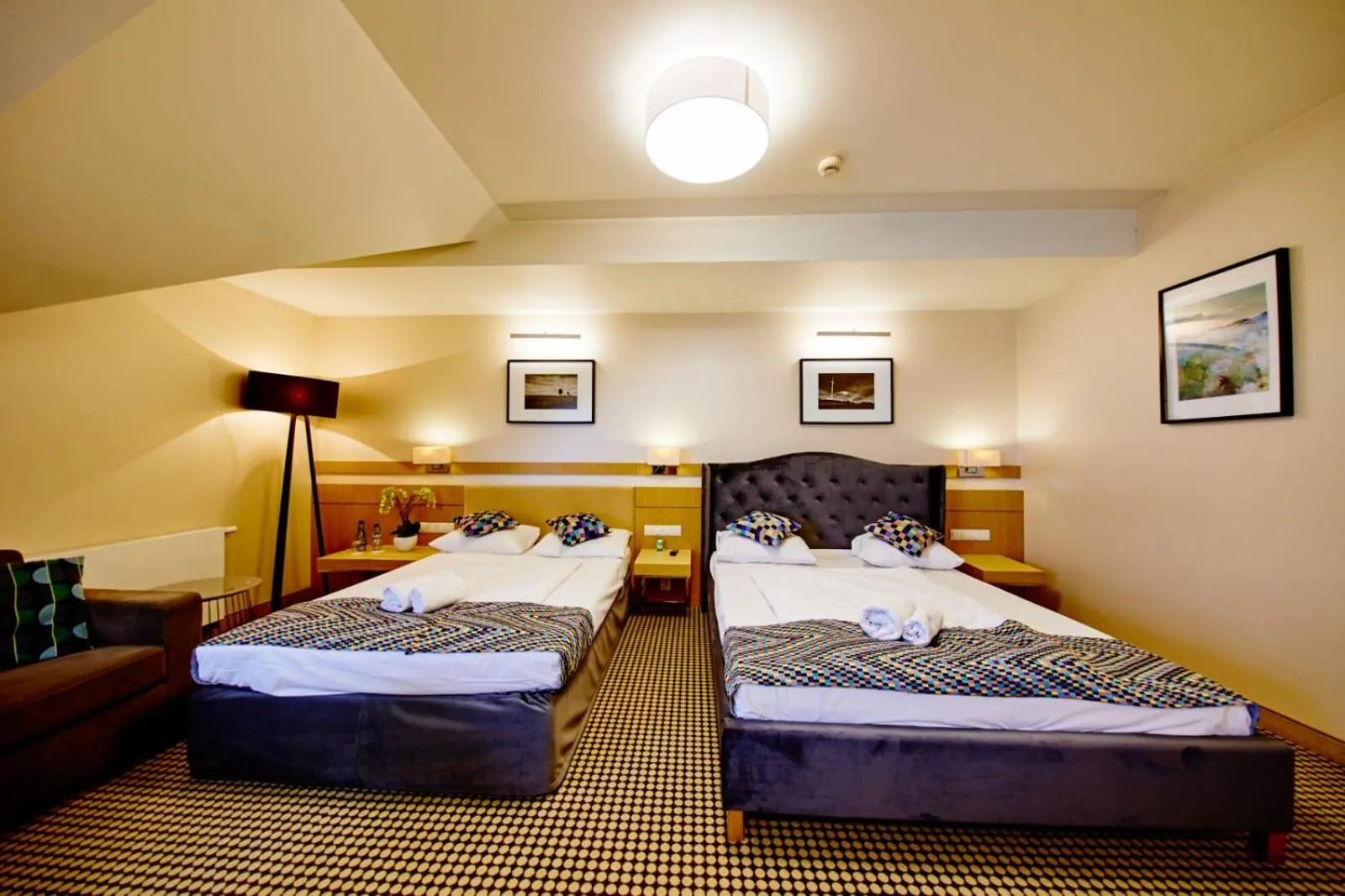 Bed in Hotel Great Polonia Velvet Suwałki