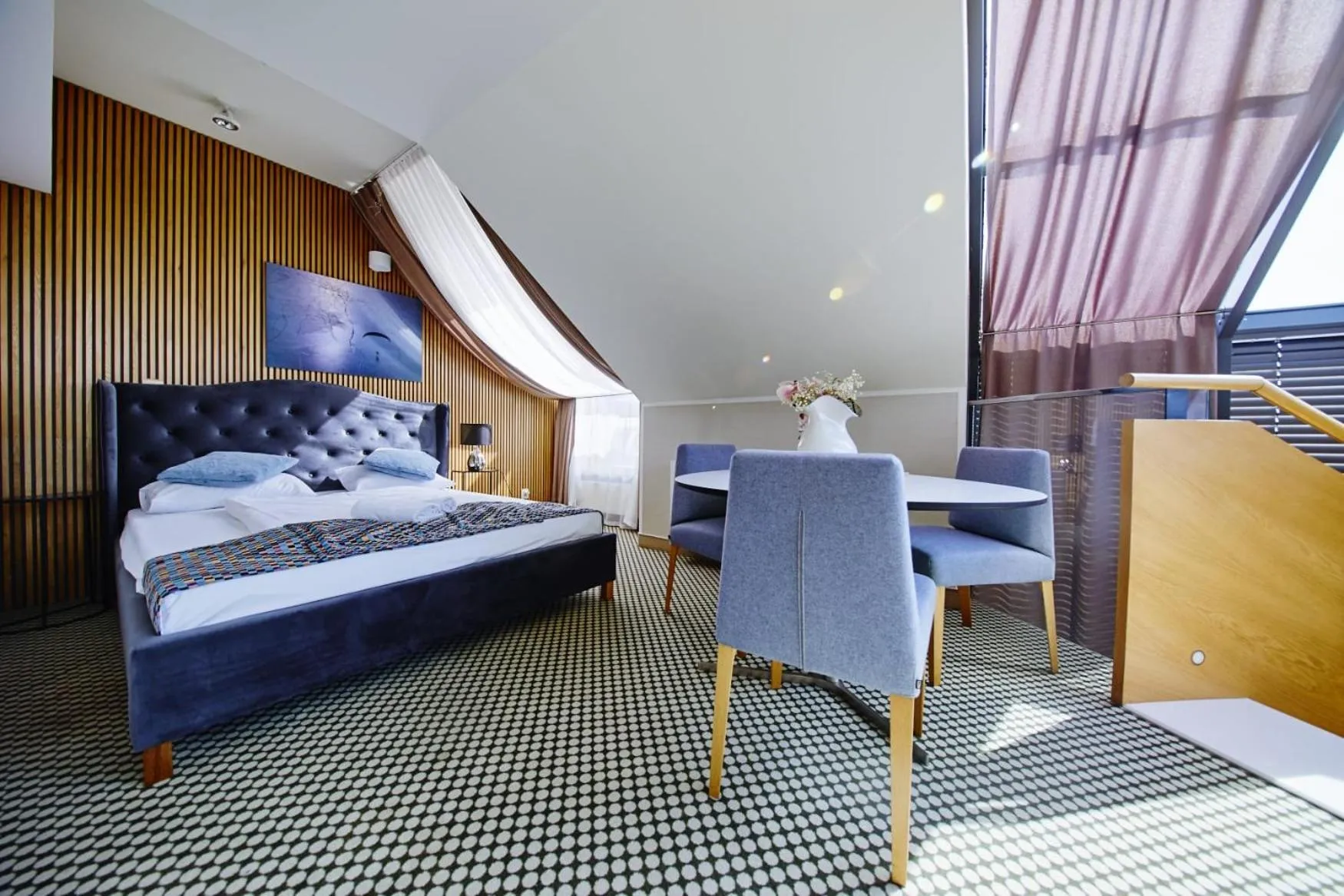 Bed in Hotel Great Polonia Velvet Suwałki