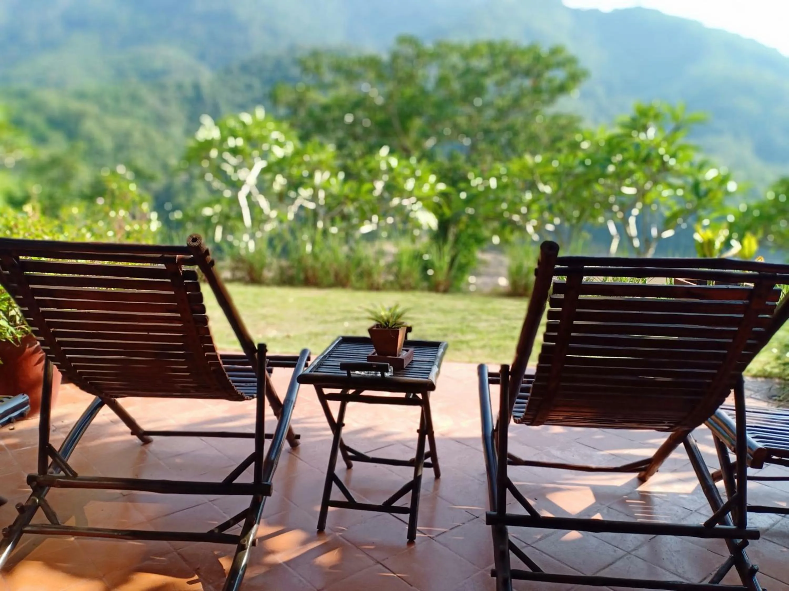 Balcony/Terrace in The Sanctuary Pakbeng Lodge