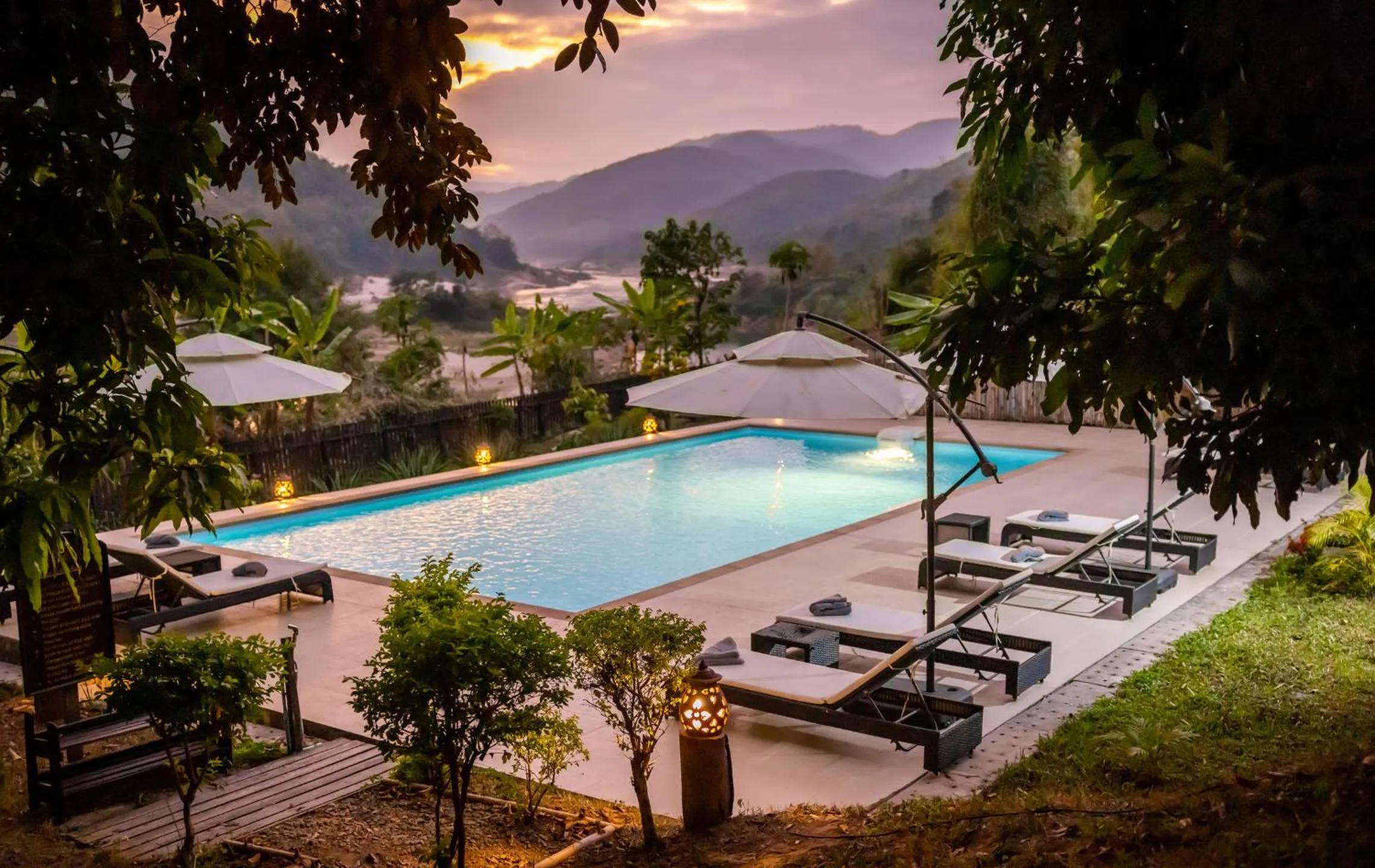 Swimming pool in The Sanctuary Pakbeng Lodge