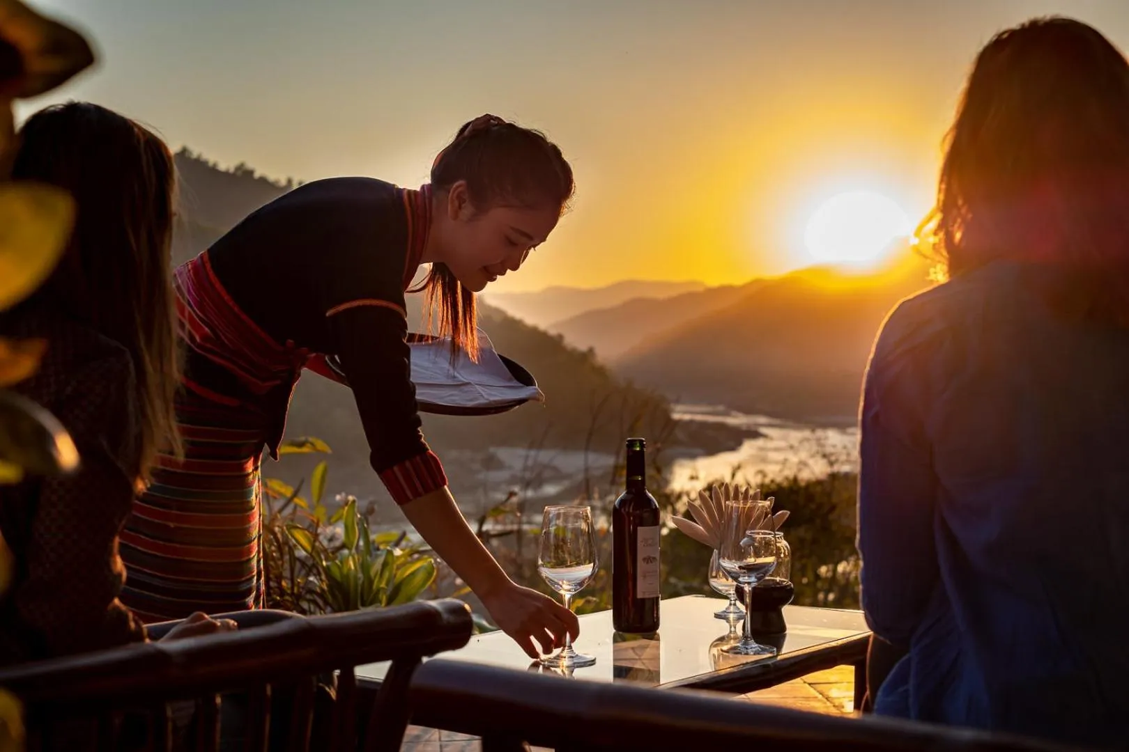 Drinks in The Sanctuary Pakbeng Lodge