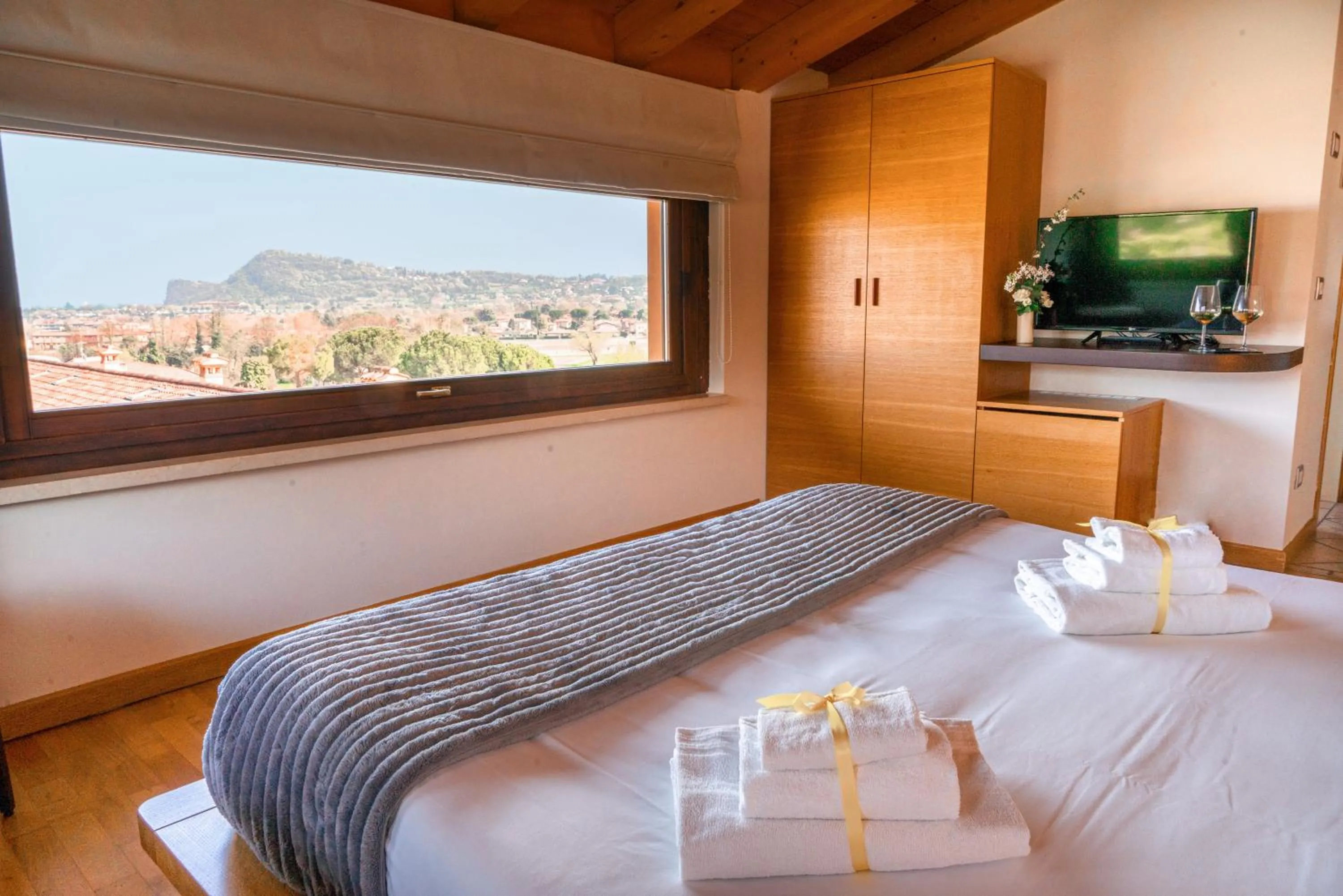 Bed in AHG Donna Silvia Wellness Hotel