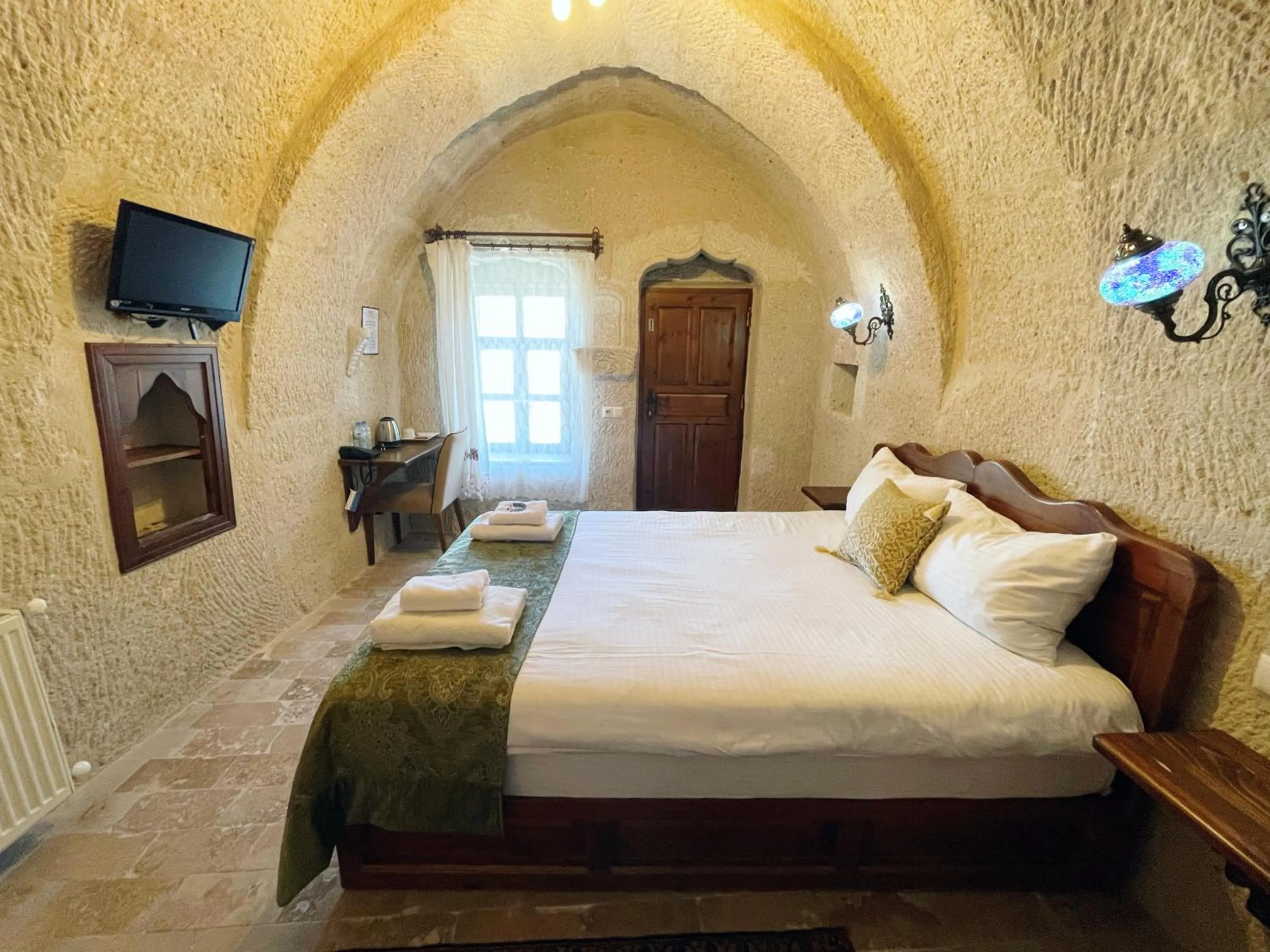 Bed in Gedik Cave Hotel