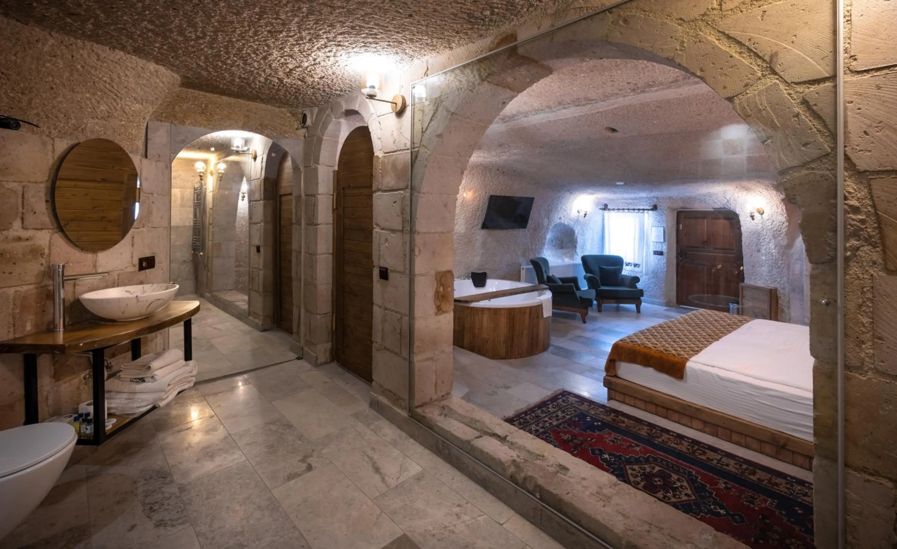 Bed in Gedik Cave Hotel