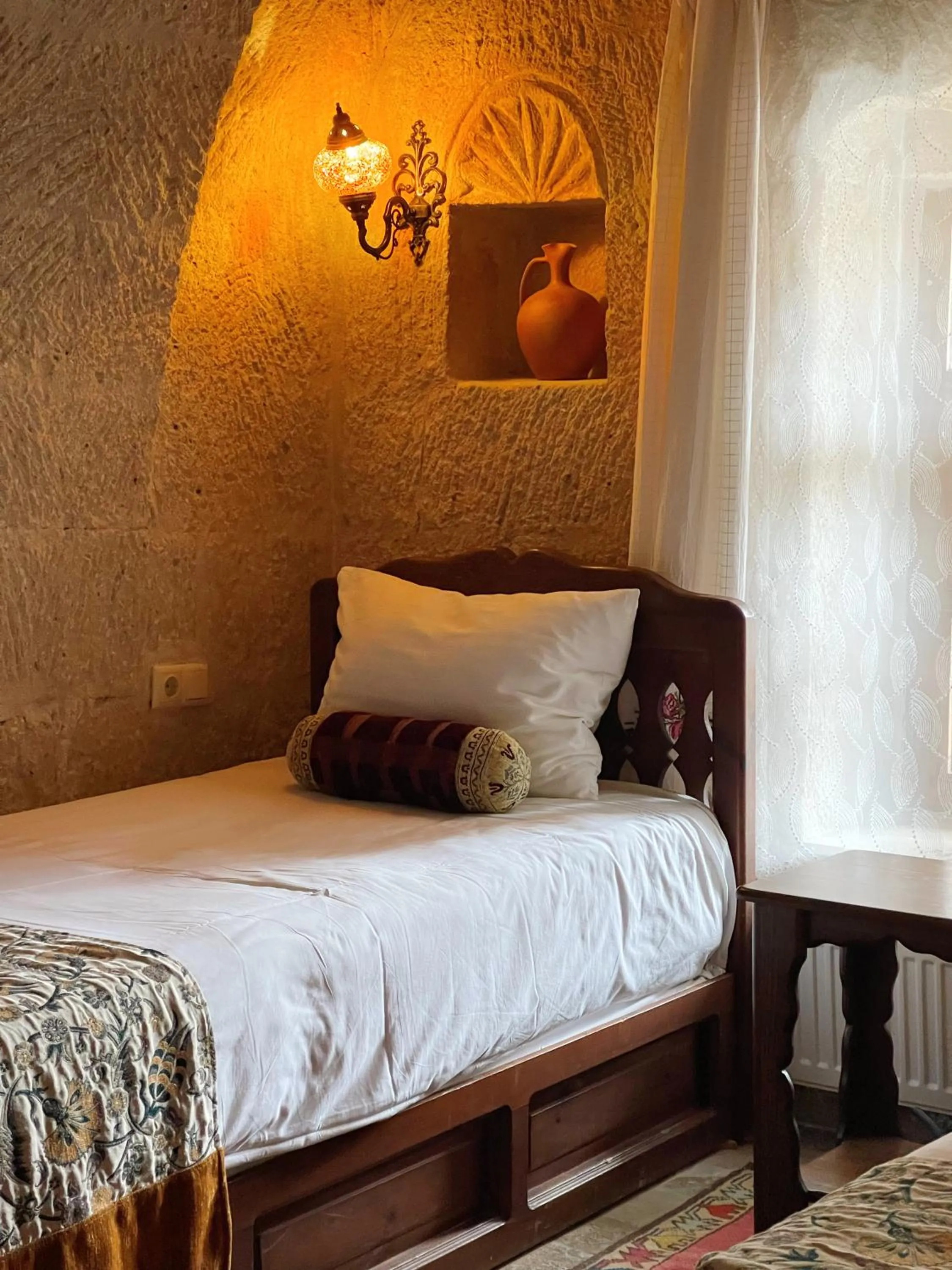 Bed in Gedik Cave Hotel