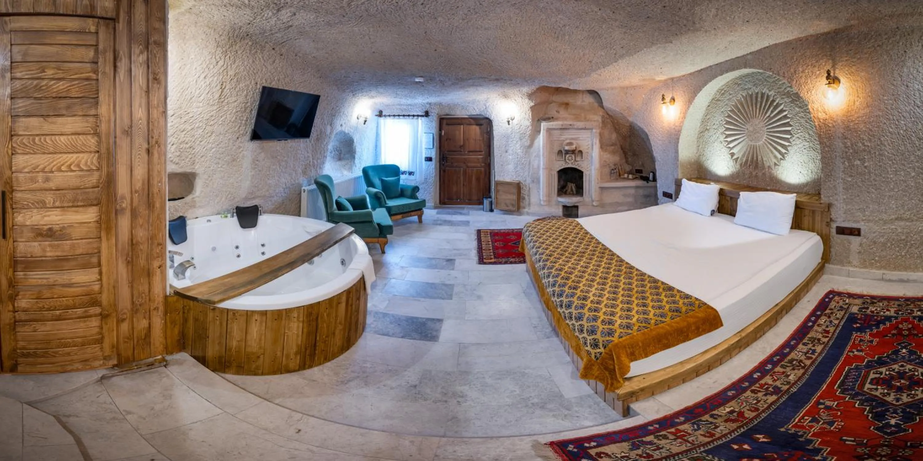 Bed in Gedik Cave Hotel