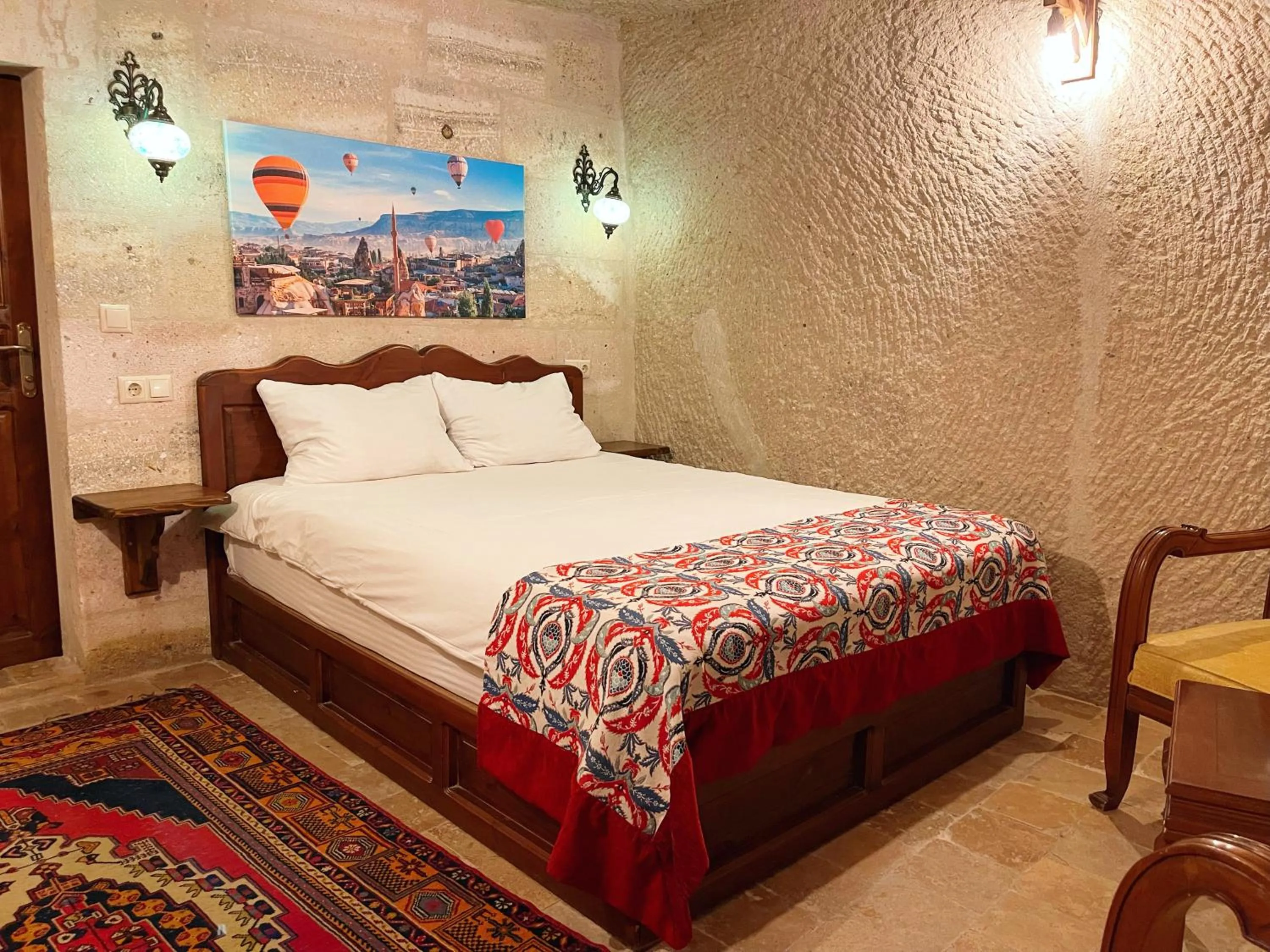 Bed in Gedik Cave Hotel