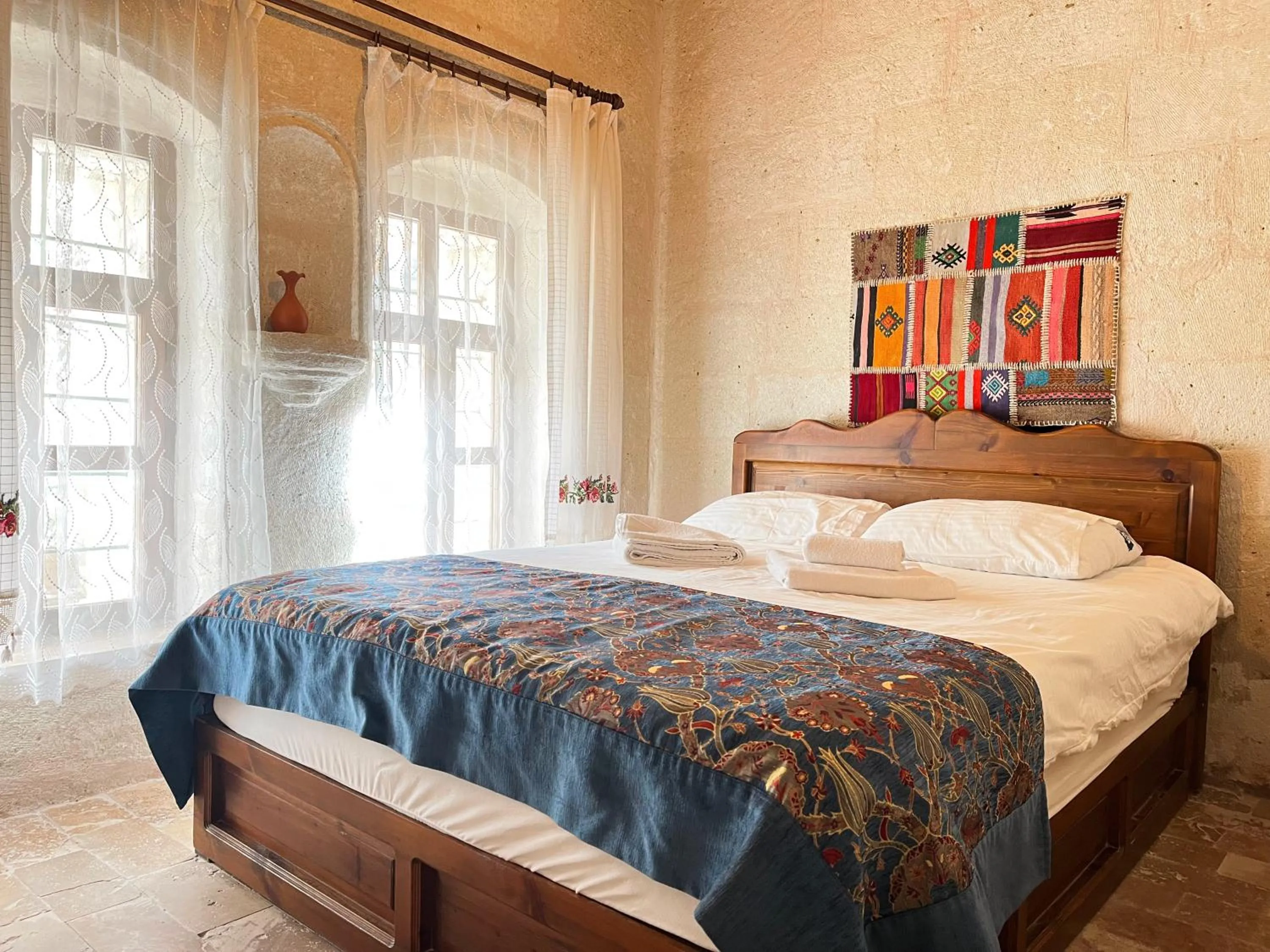 Bed in Gedik Cave Hotel