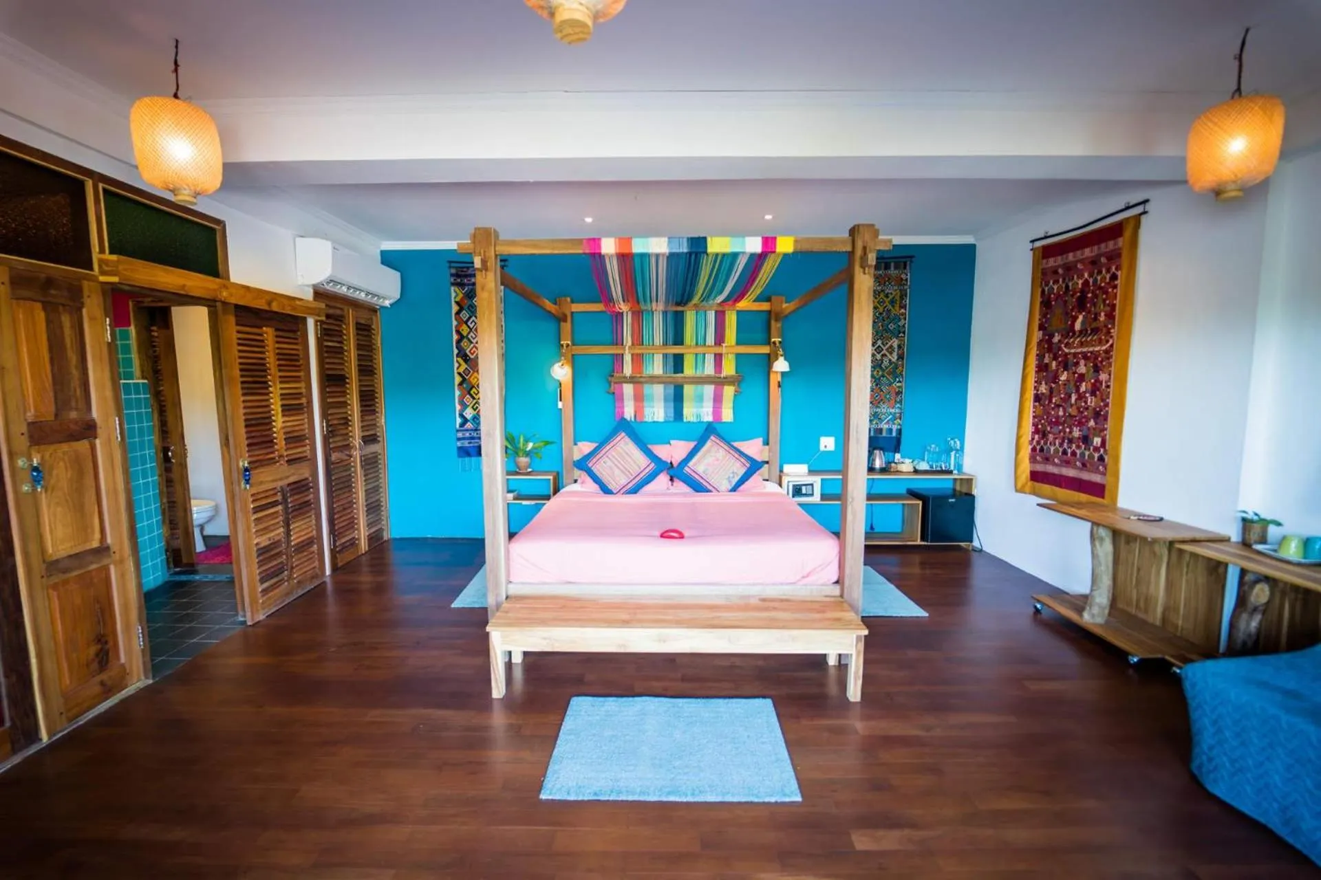 Bed in Ock Pop Tok Mekong Villa