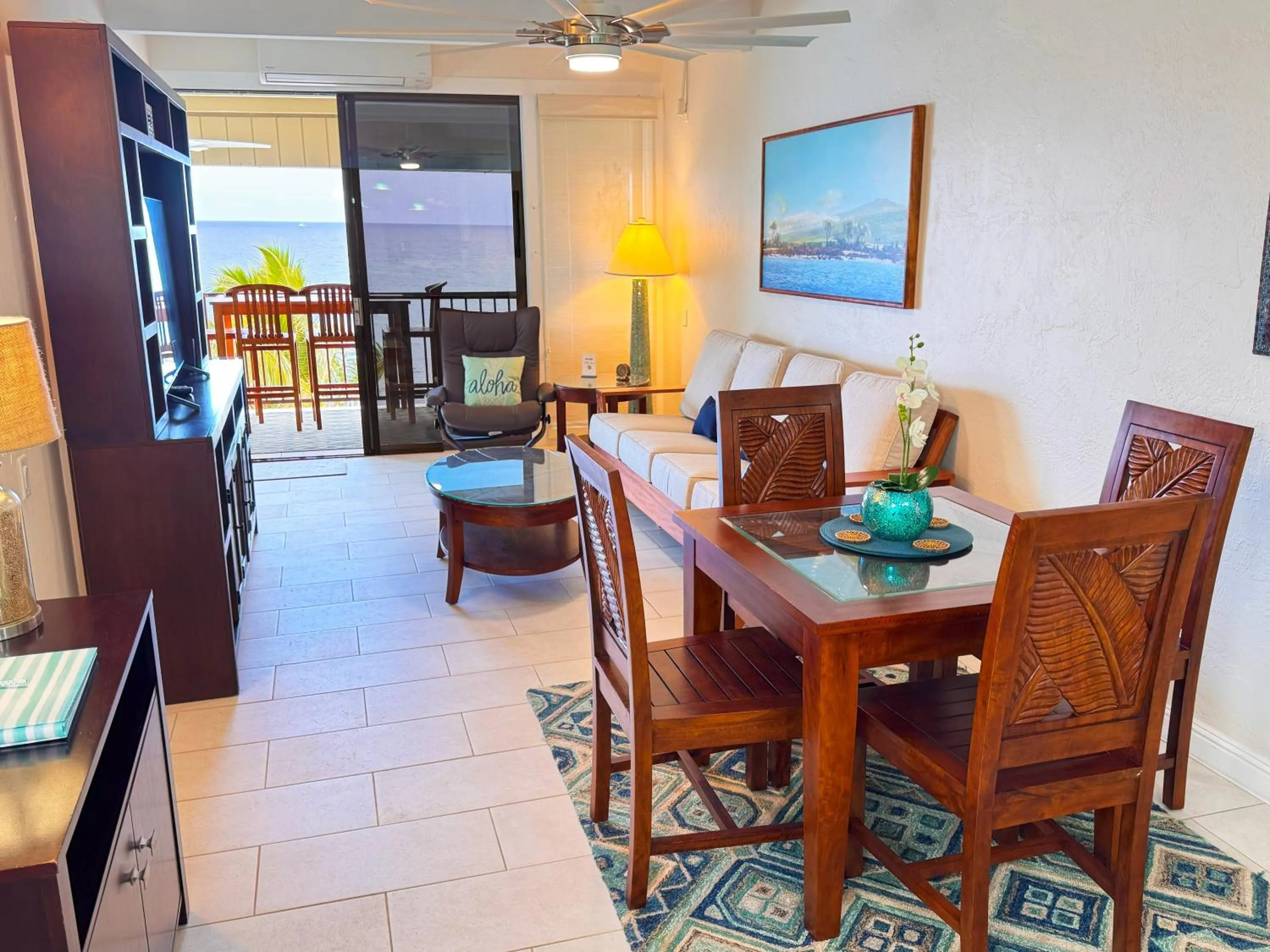 Living room in Oceanfront Luxury Condo