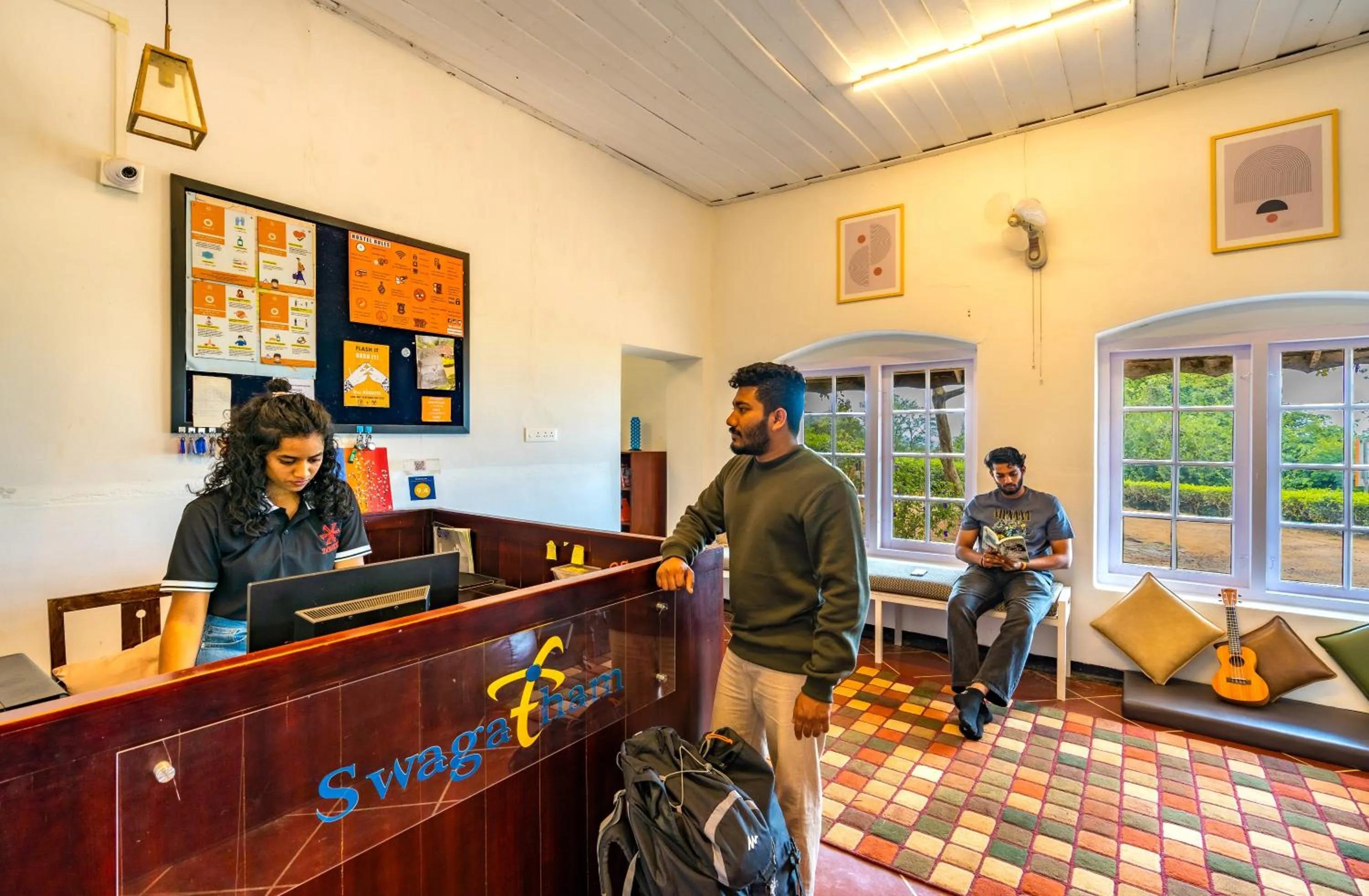 Living room in Zostel Plus Wayanad
