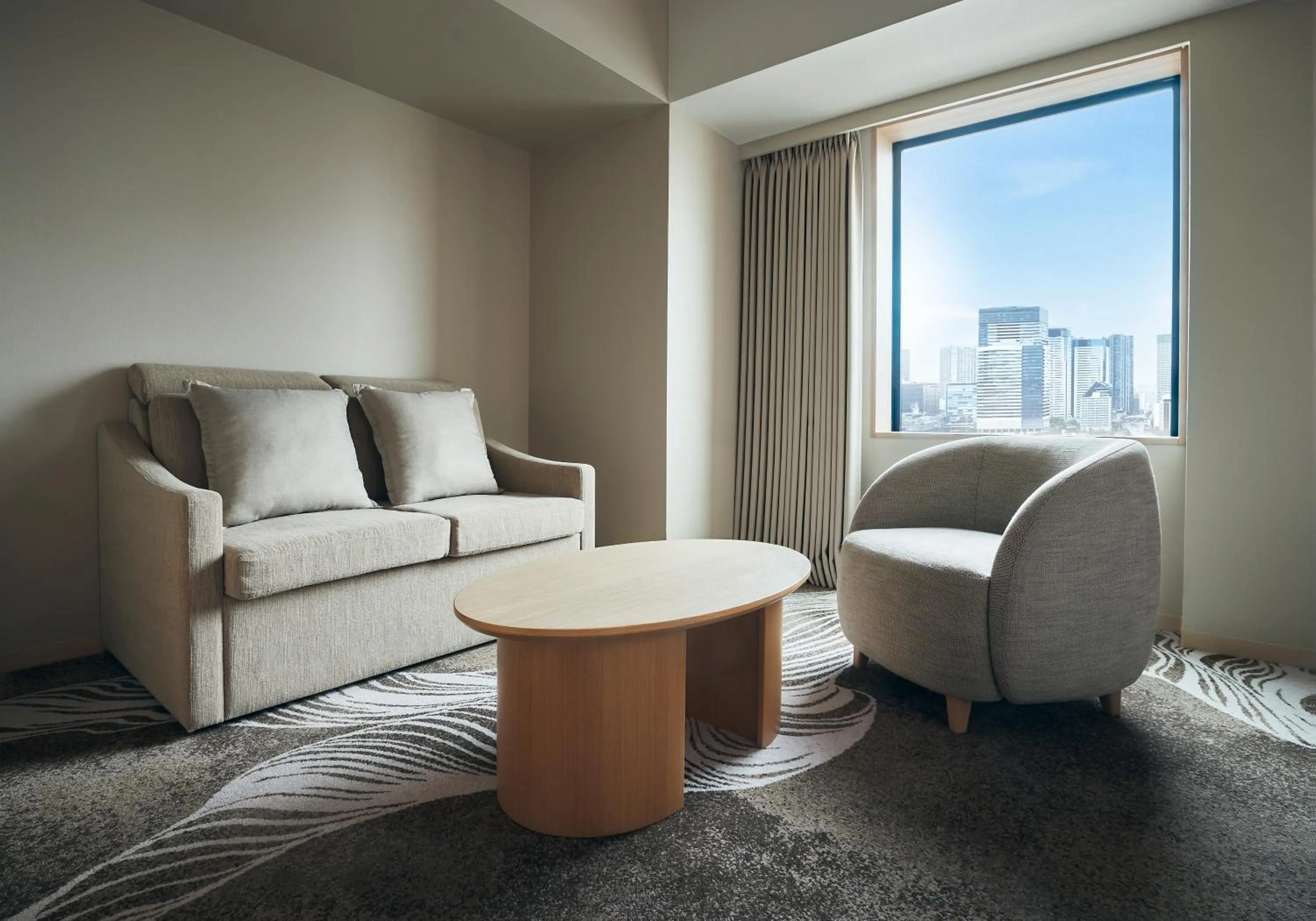 Living room in Hotel JAL City Tokyo Toyosu
