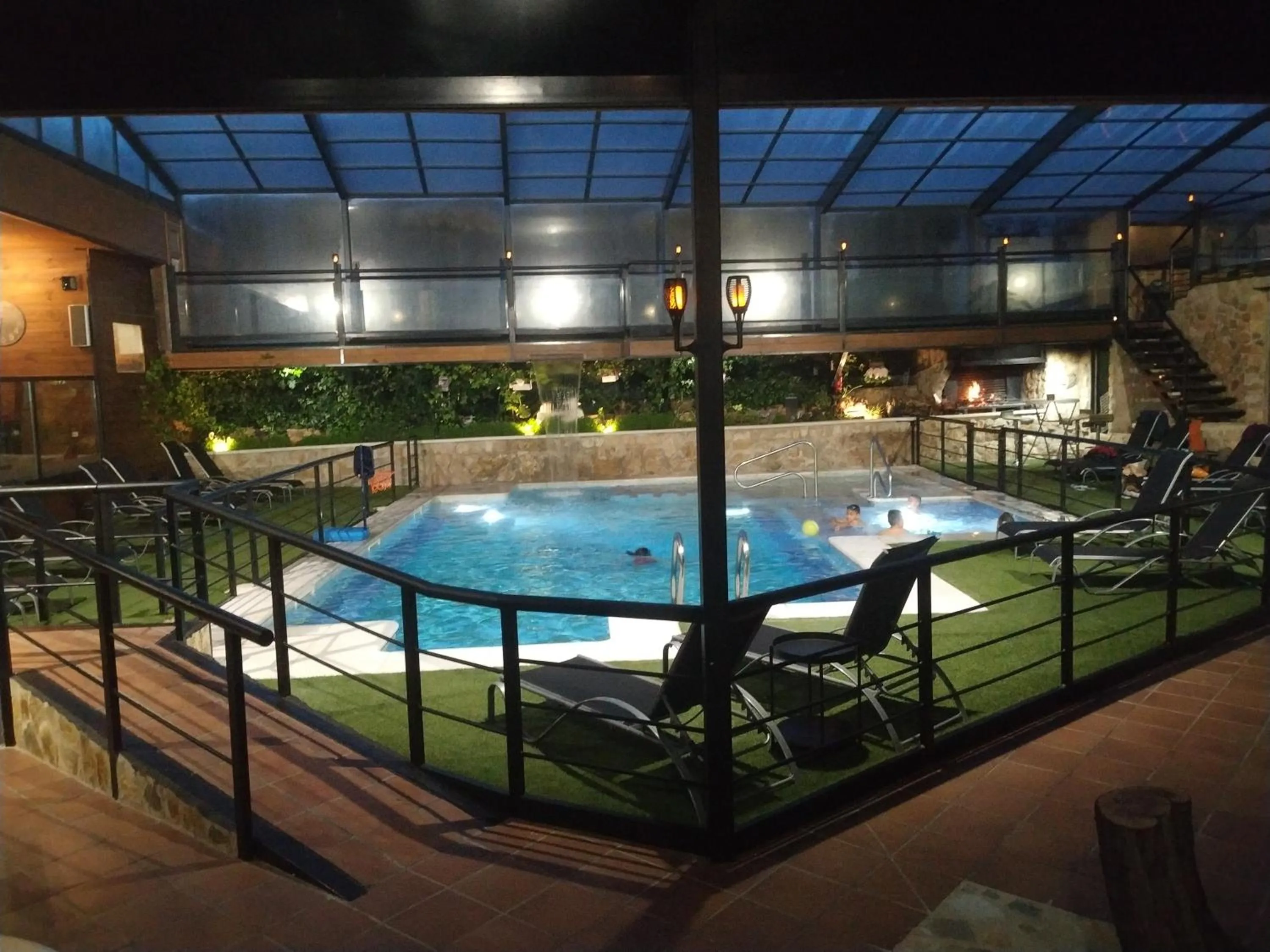 Pool view in Posada Rural SPA Granja LA TEJERA de Lozoya