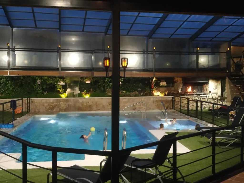 Pool view in Posada Rural SPA Granja LA TEJERA de Lozoya