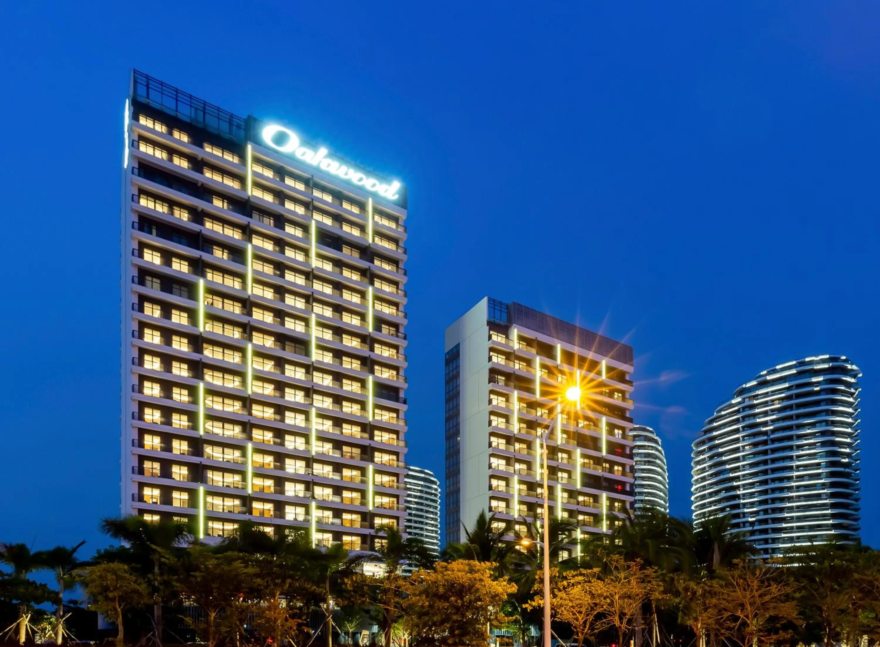 Facade/entrance in Oakwood Apartments Sanya