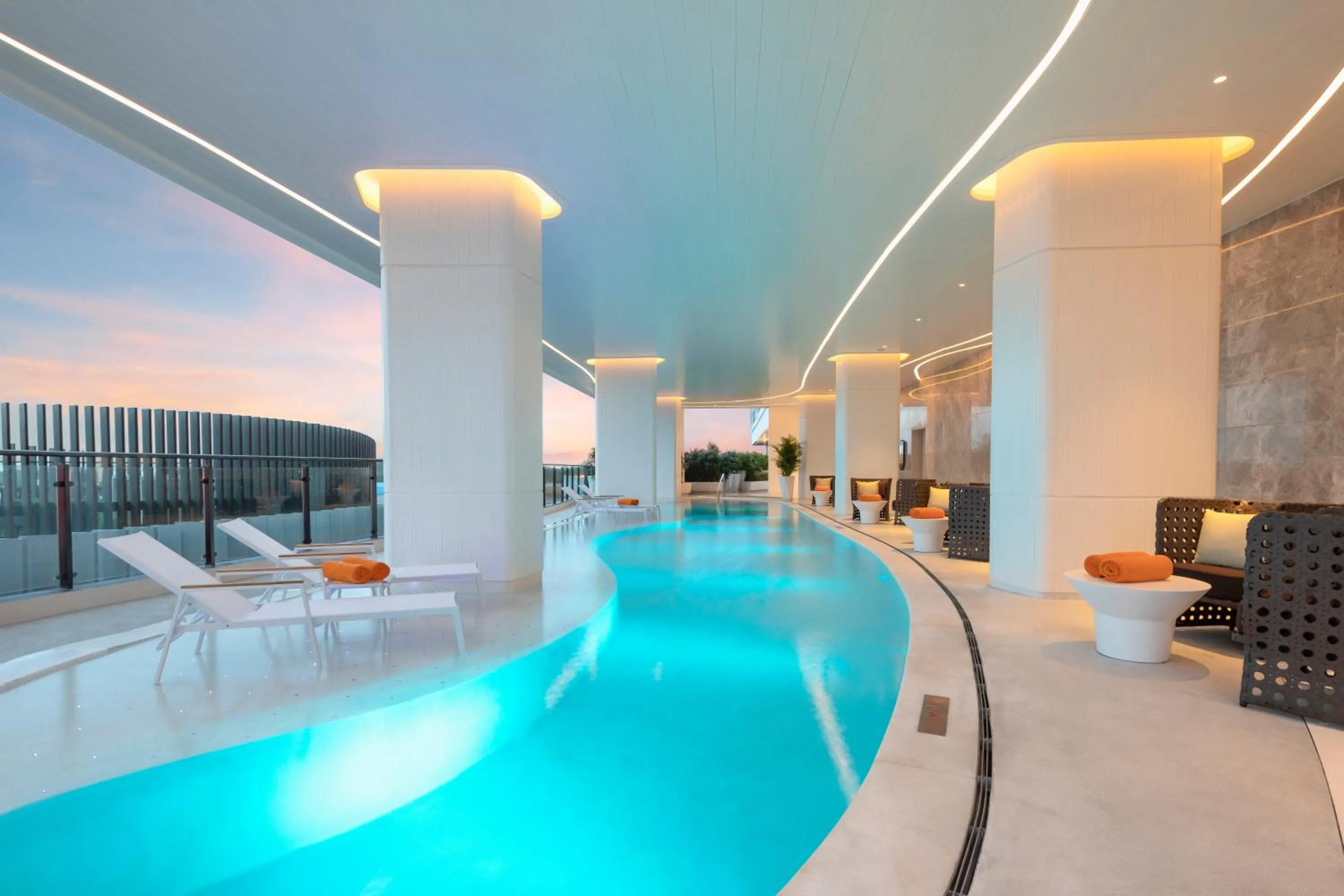 Pool view in Oakwood Apartments Sanya