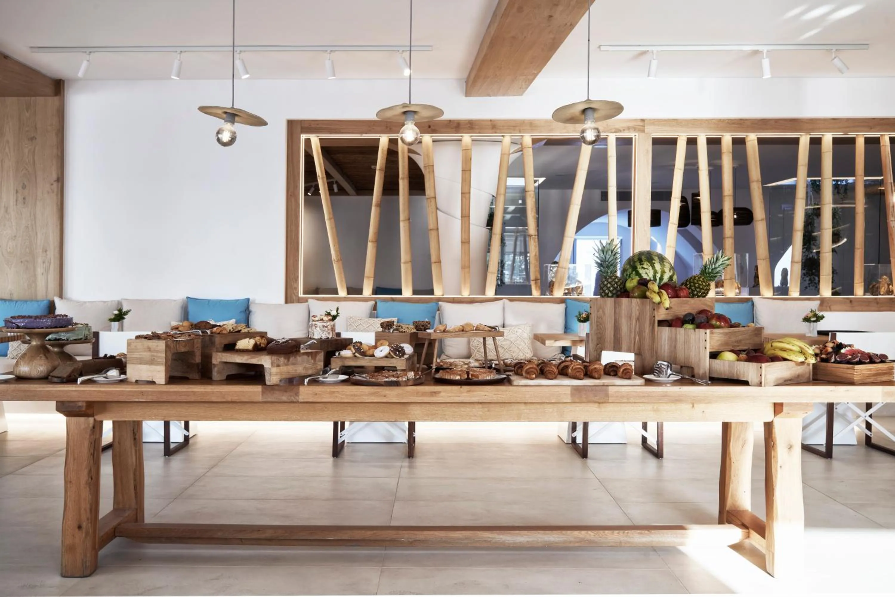 Buffet breakfast in Nikki Beach Resort & Spa Santorini