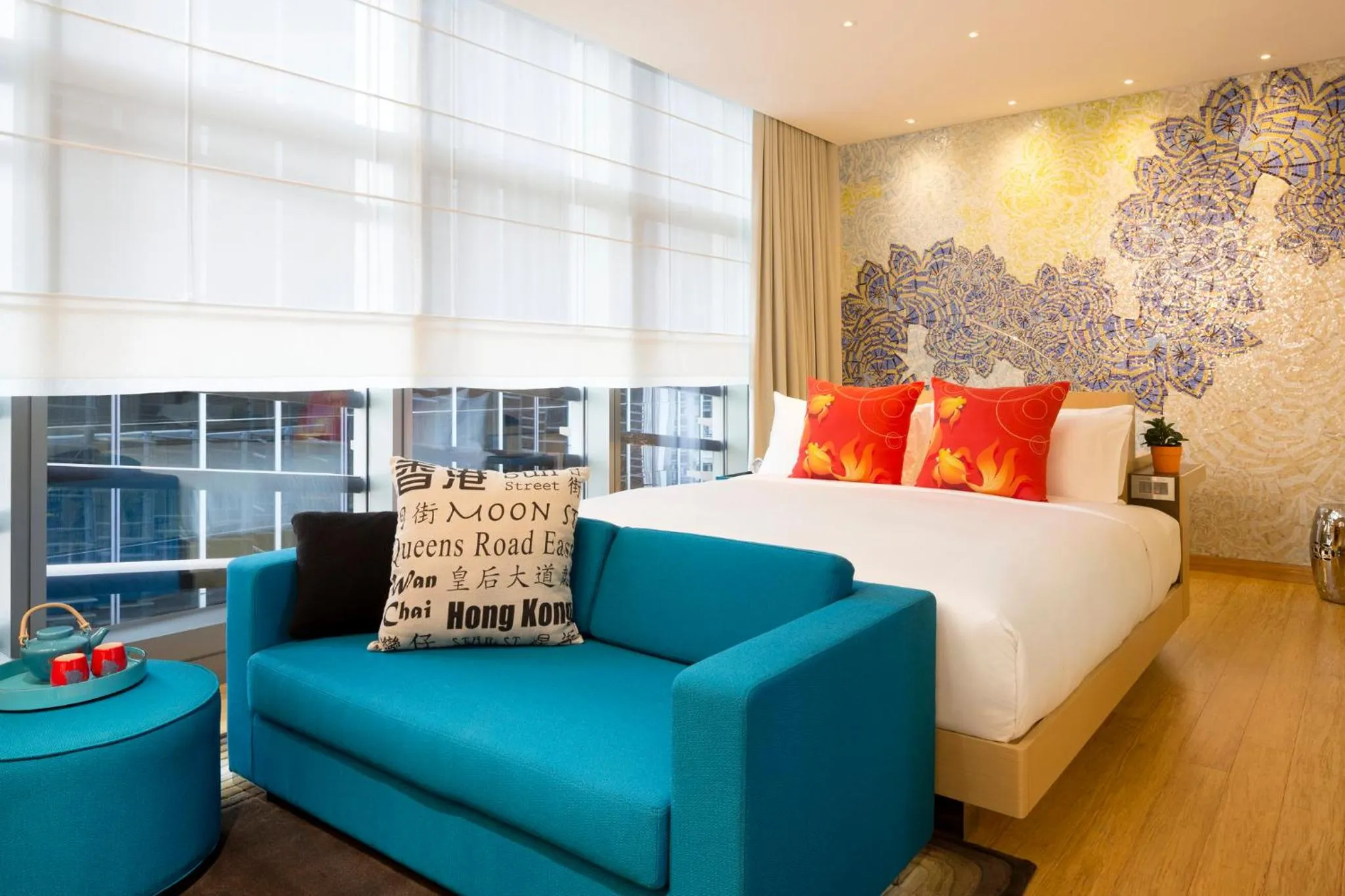 Photo of the whole room, Bed in Hotel Indigo Hong Kong Island by IHG