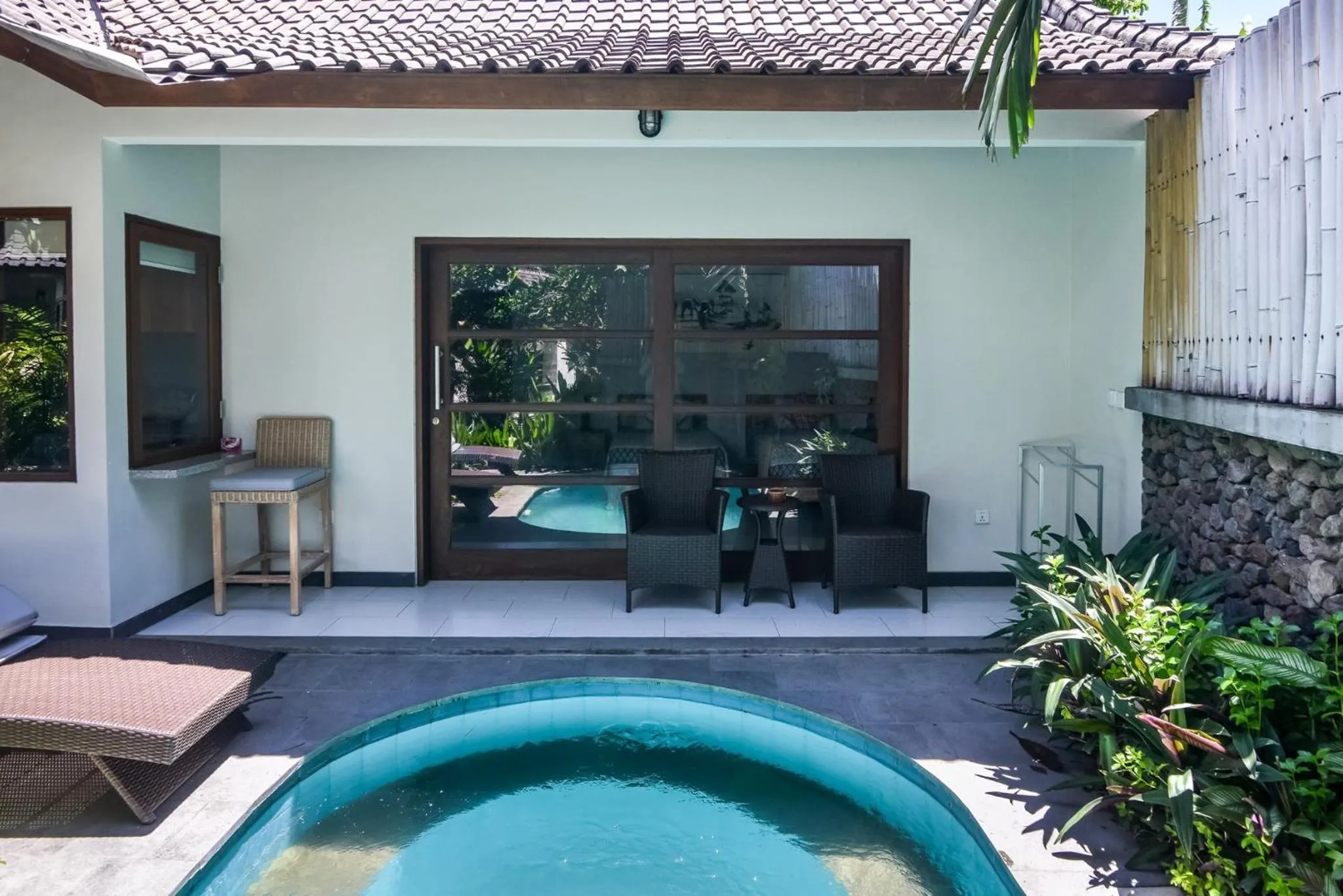 Pool view in Bali Santi Bungalows