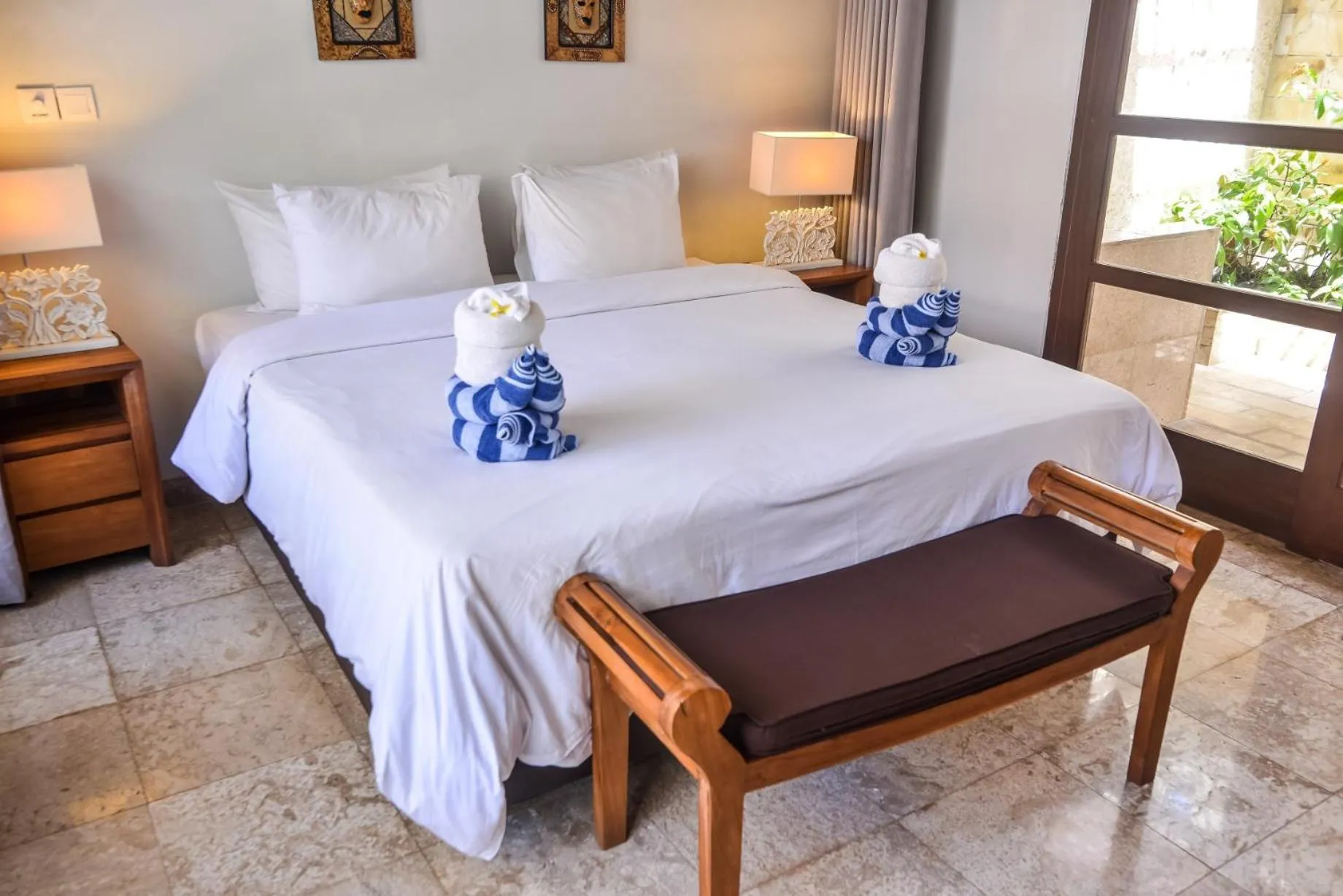 Bed in Bali Santi Bungalows