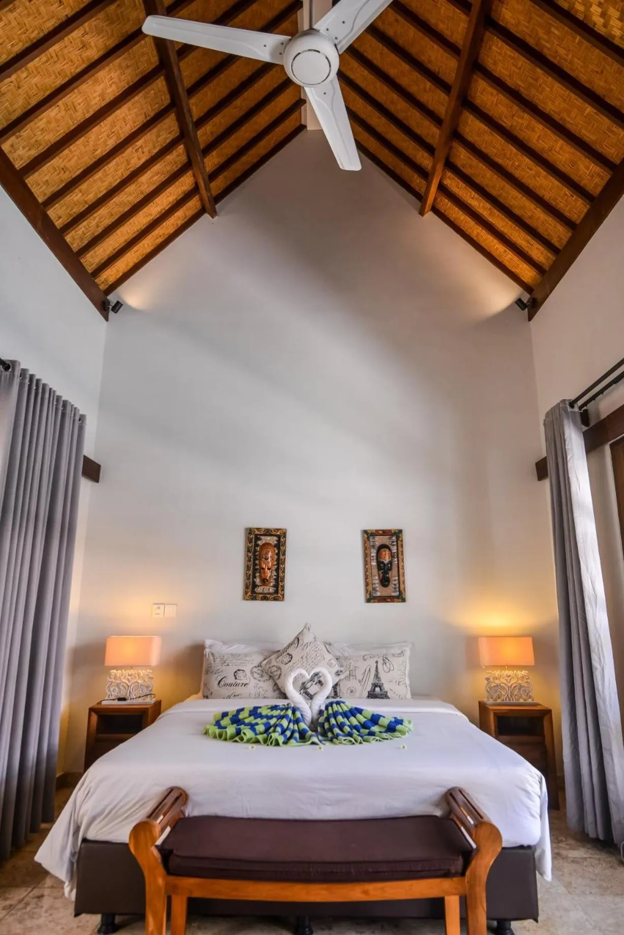 Bed in Bali Santi Bungalows