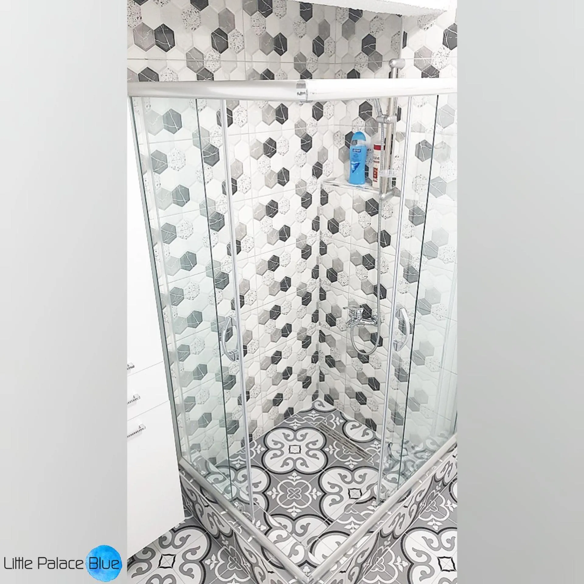 Shower in Little Palace Blue Apartment