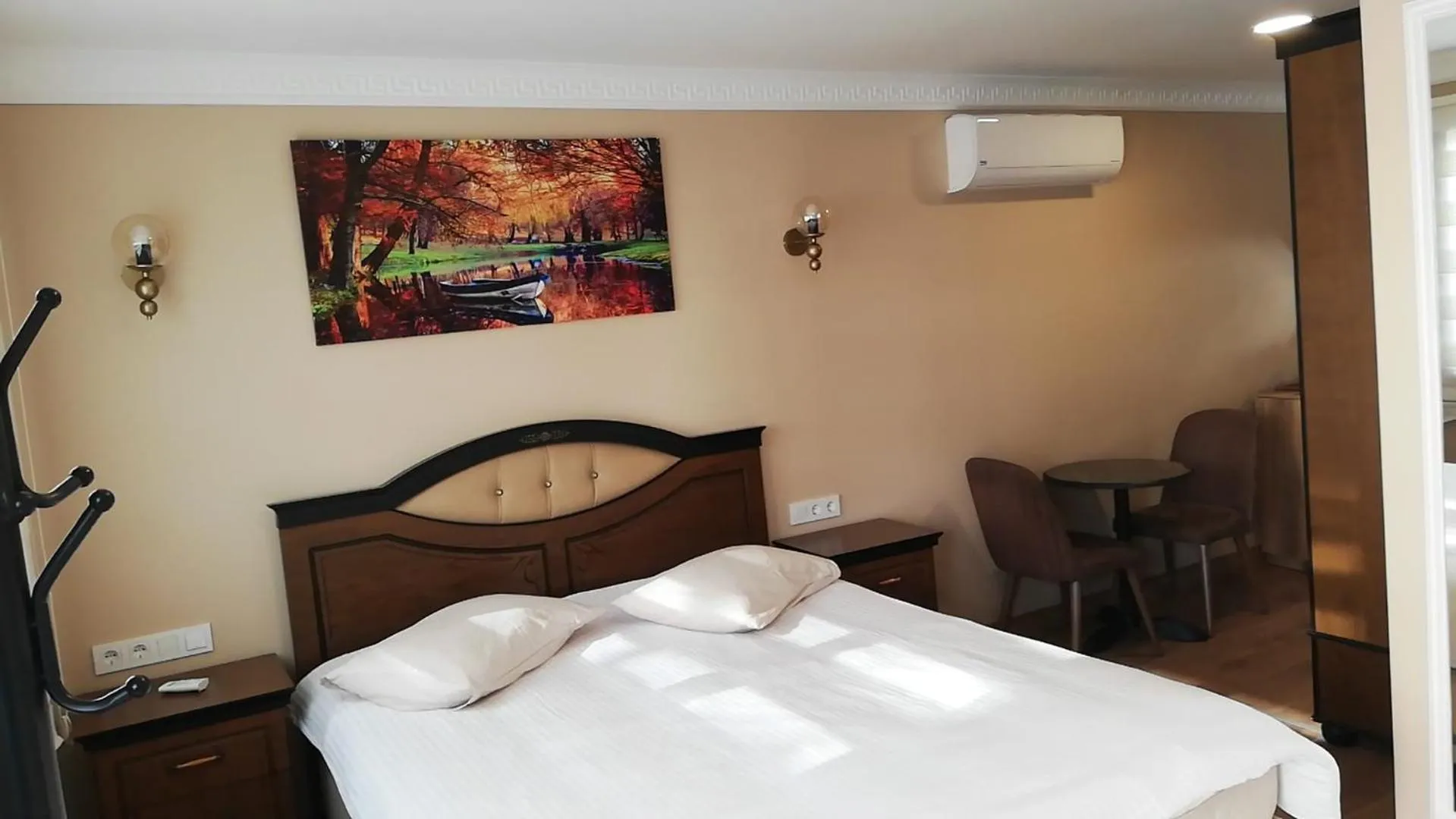 Bedroom, Bed in Little Palace Blue Apartment