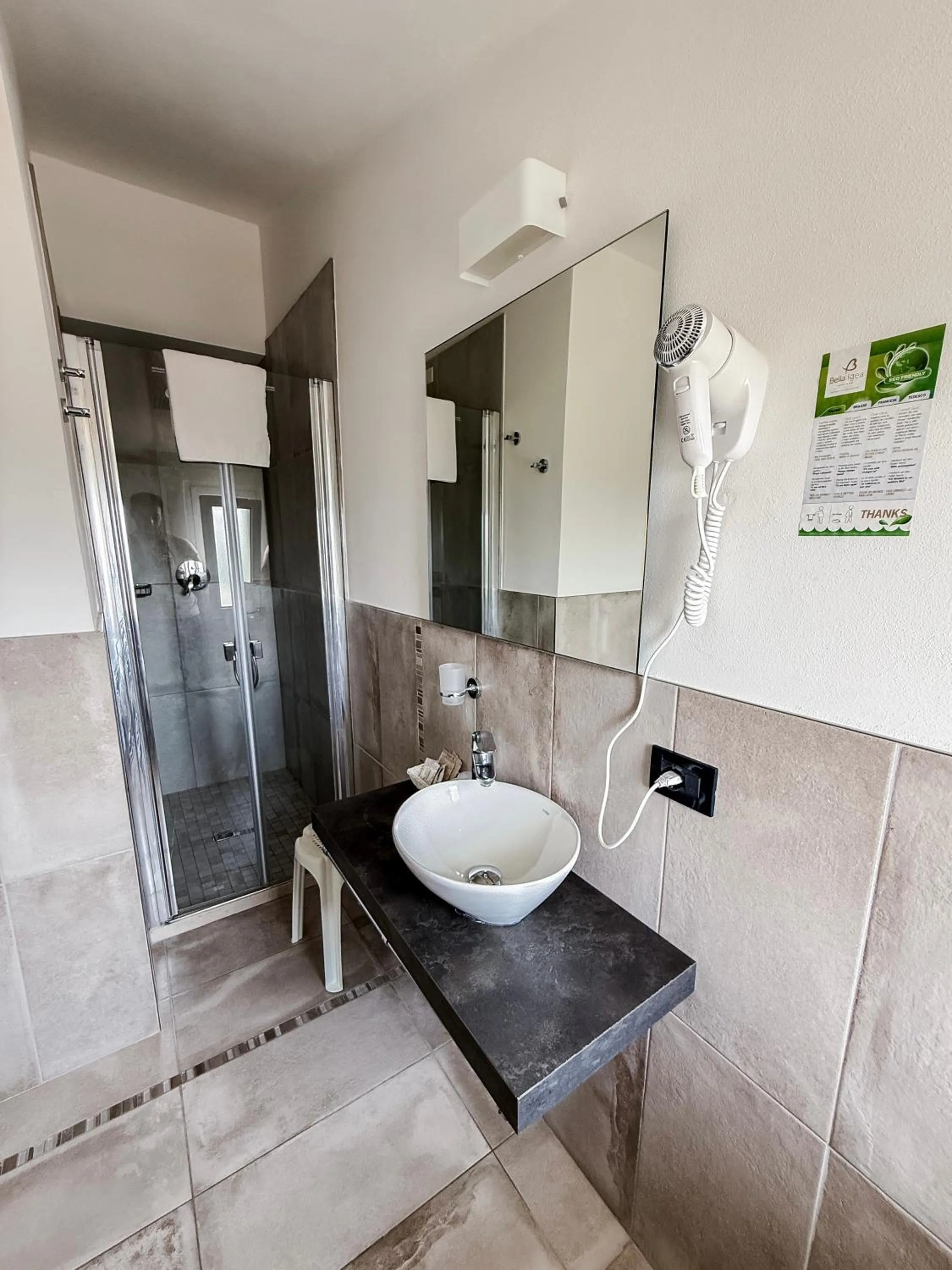 Shower in Hotel Bella Igea