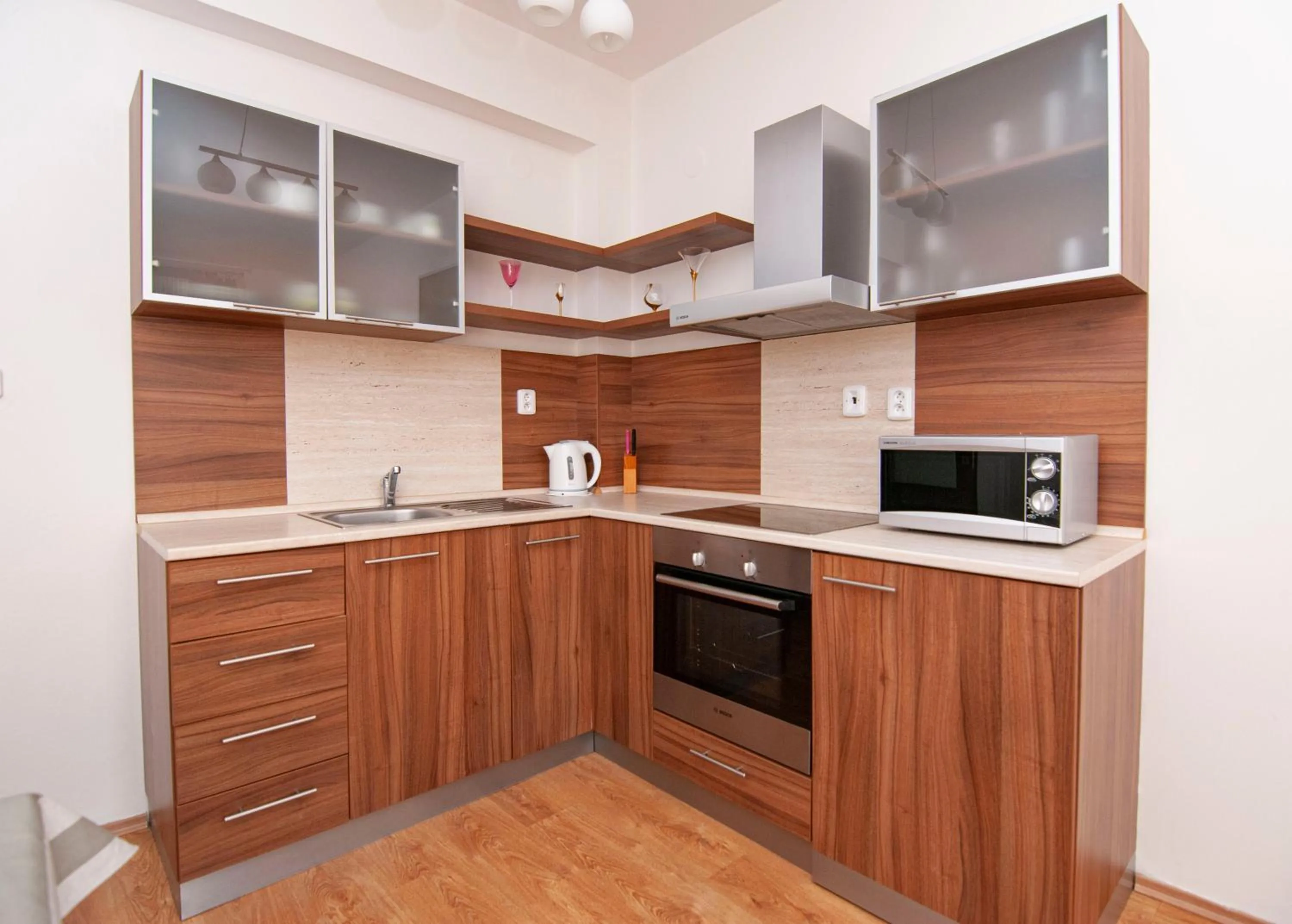 Kitchen or kitchenette in Apartmany Sileas