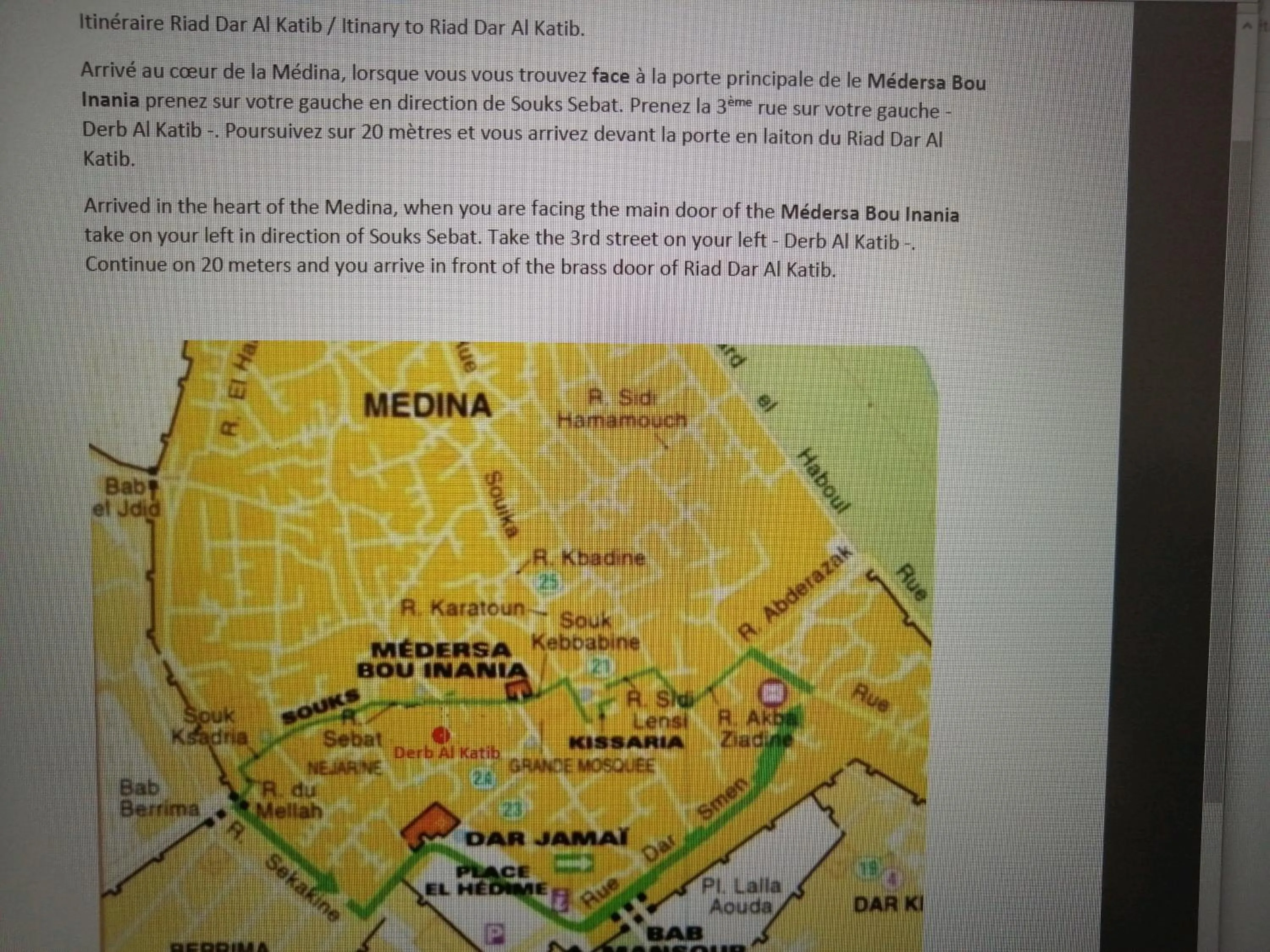 Bird's eye view in Riad AlKATIB Meknès