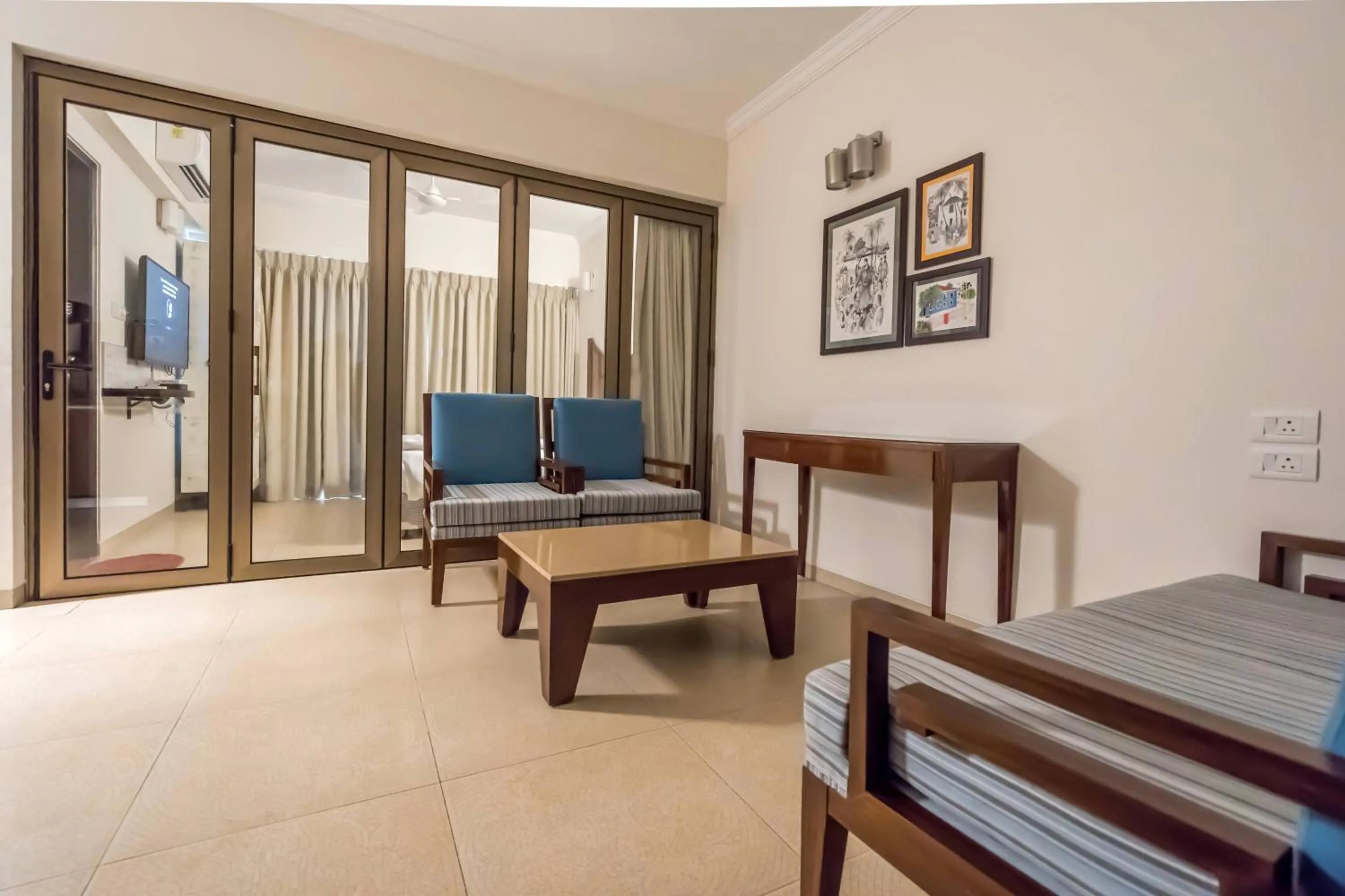Seating area in Casa Legend Suites Candolim Goa
