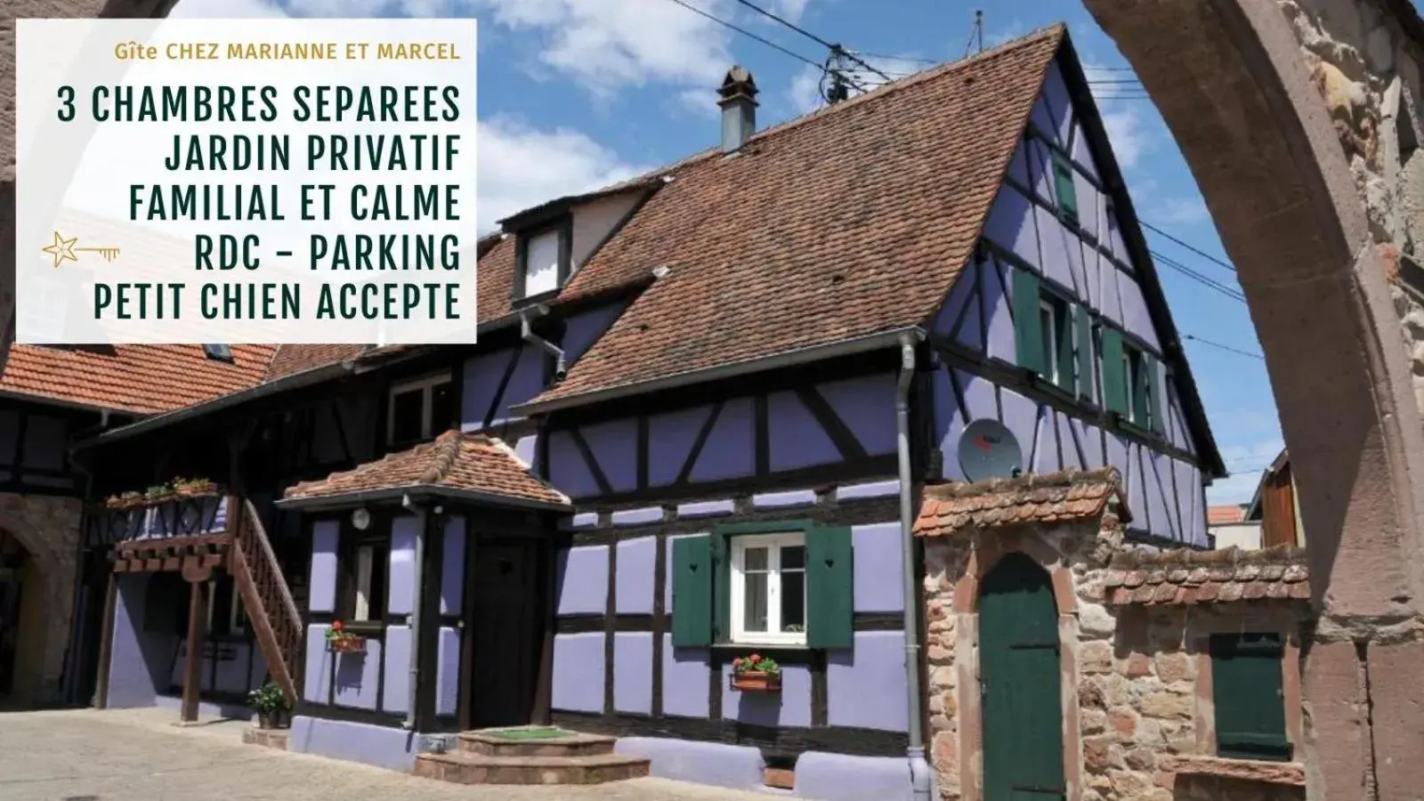 Gîte Marcel et Marianne jardin et parking privatifs Gîte Marcel et Marianne jardin et parking privatifs