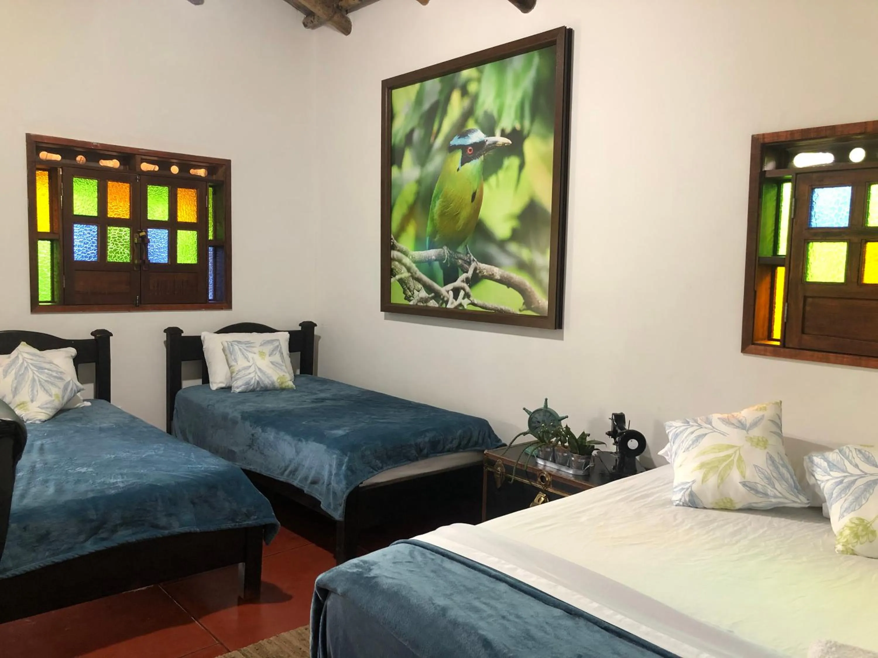 Bed in Finca Hotel Brasilia