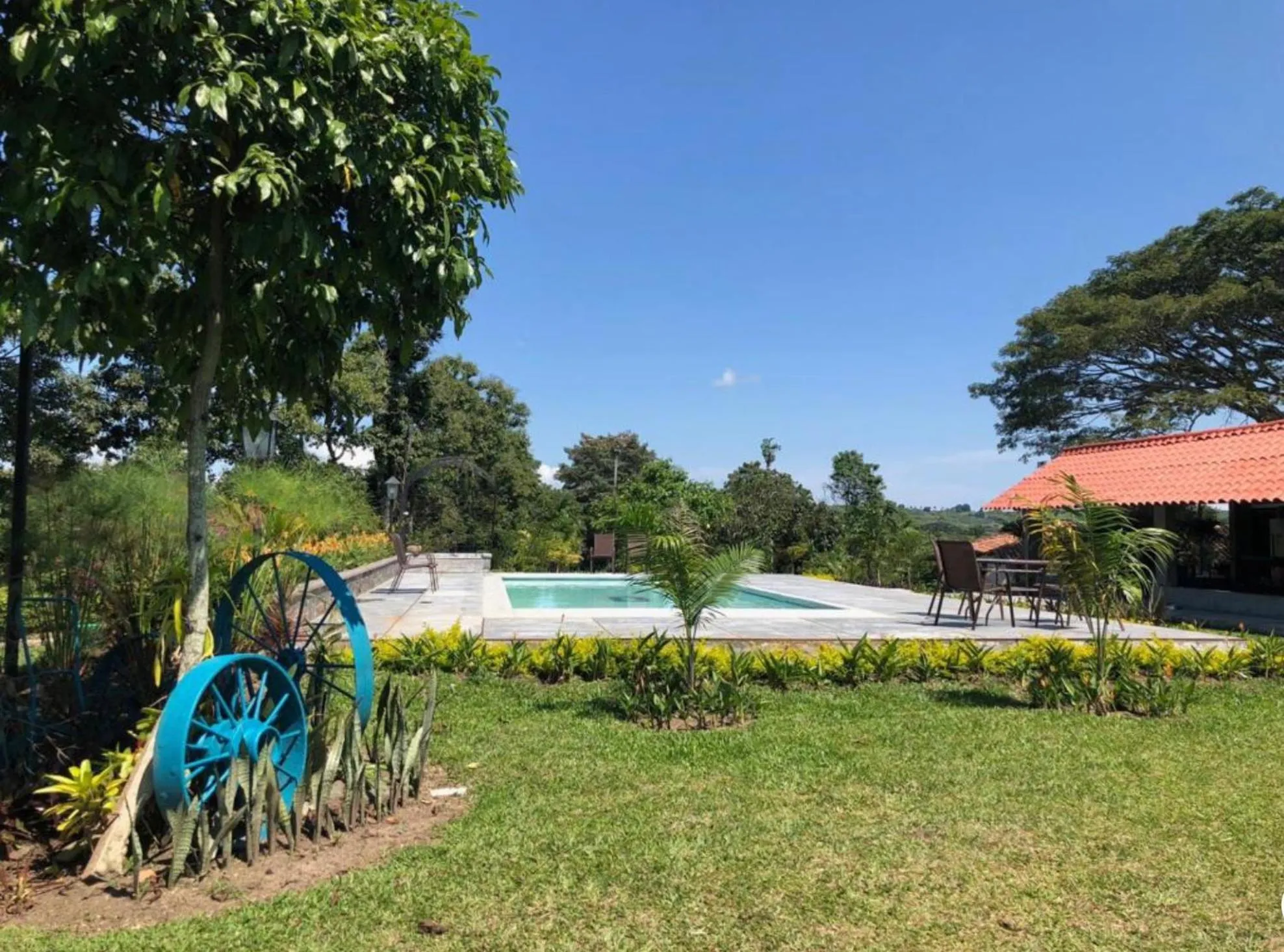 Swimming pool in Finca Hotel Brasilia