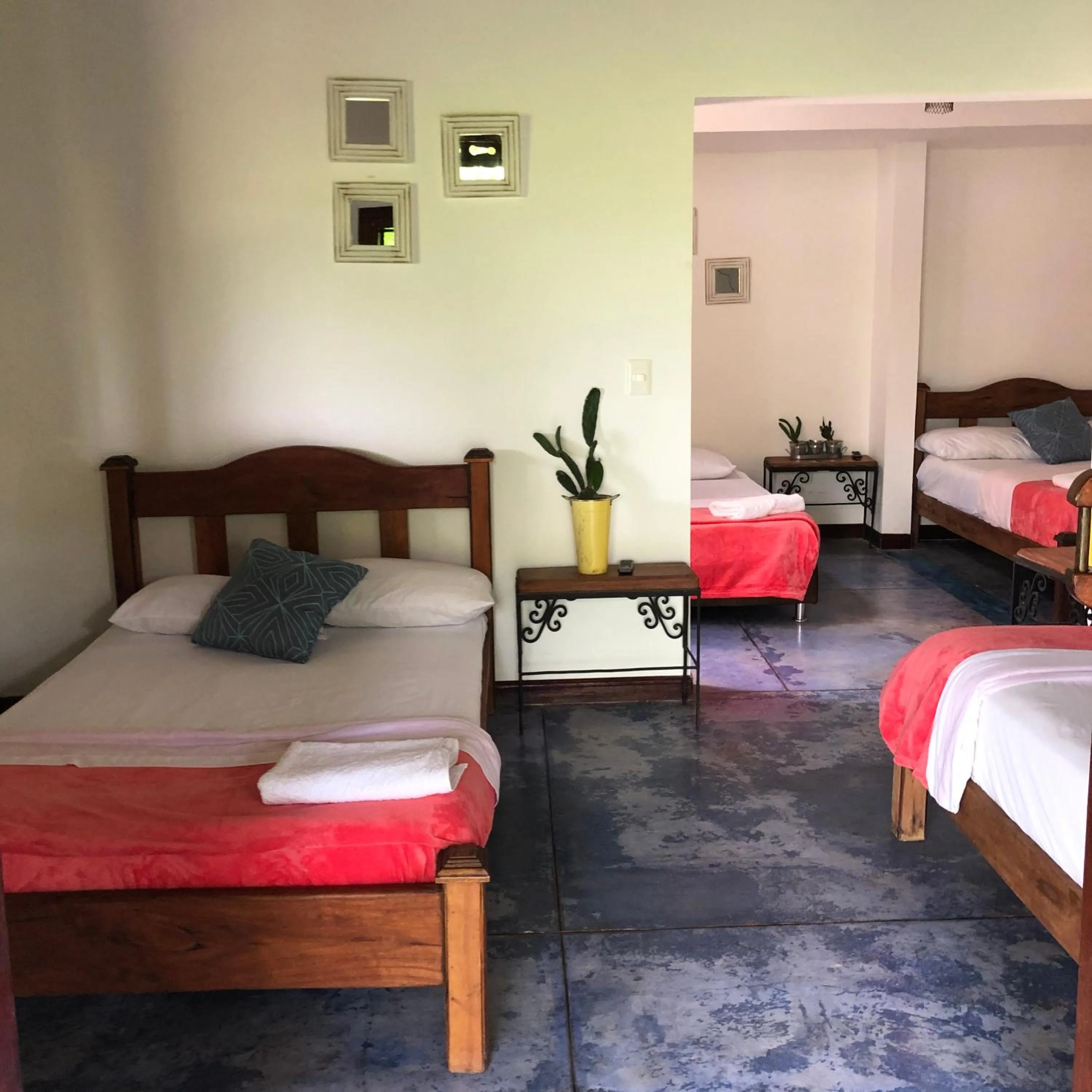 Bed in Finca Hotel Brasilia