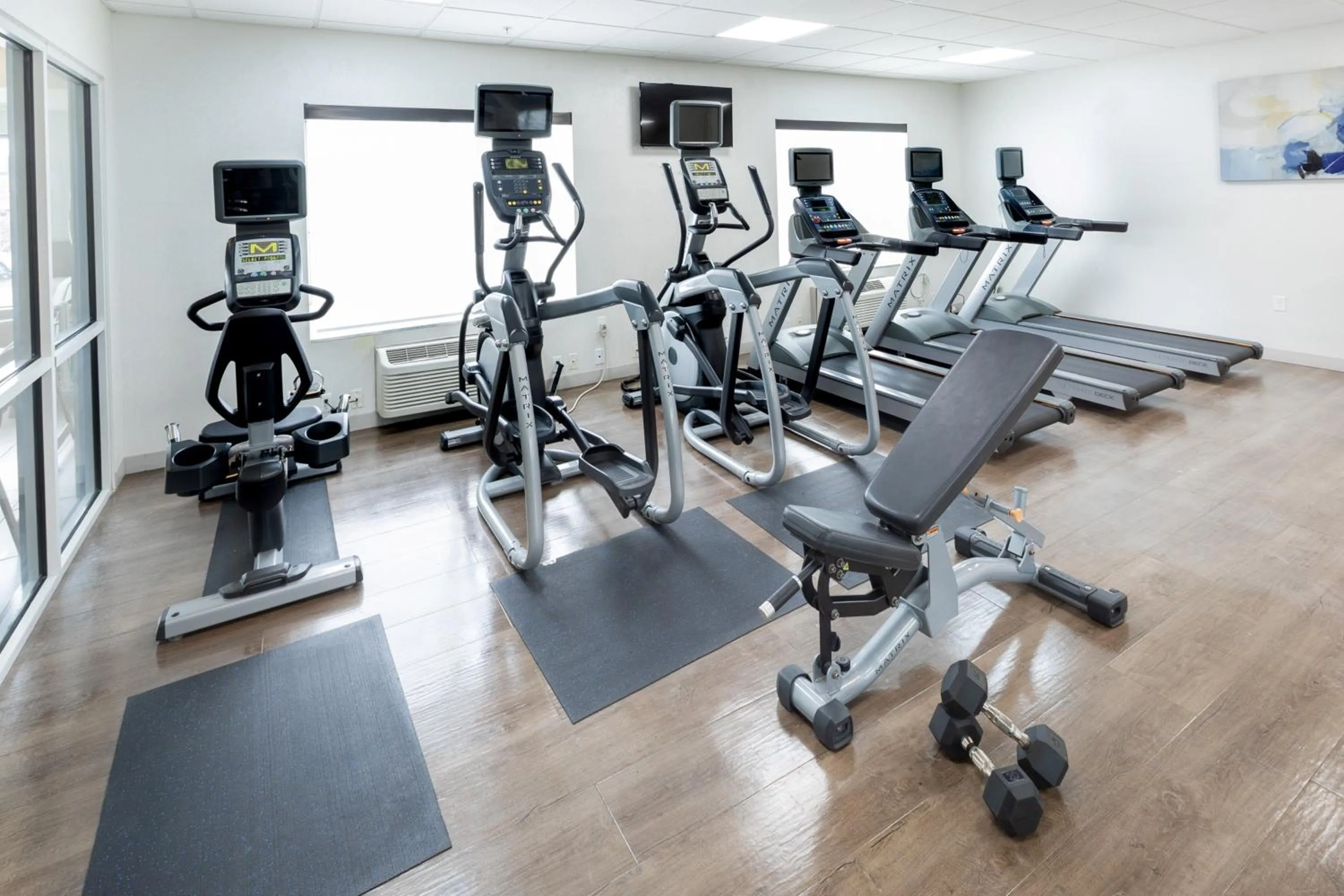 Fitness centre/facilities in Holiday Inn Express & Suites Chicago West - St Charles by IHG