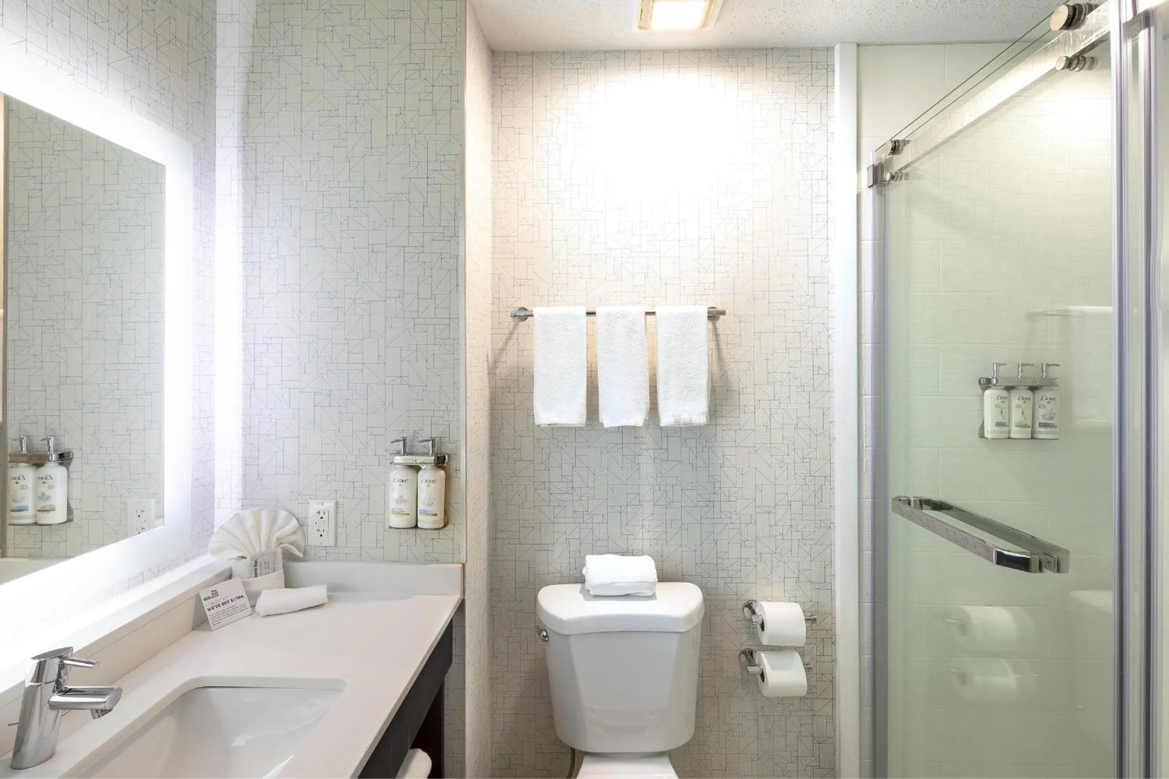 Shower in Holiday Inn Express & Suites Chicago West - St Charles by IHG
