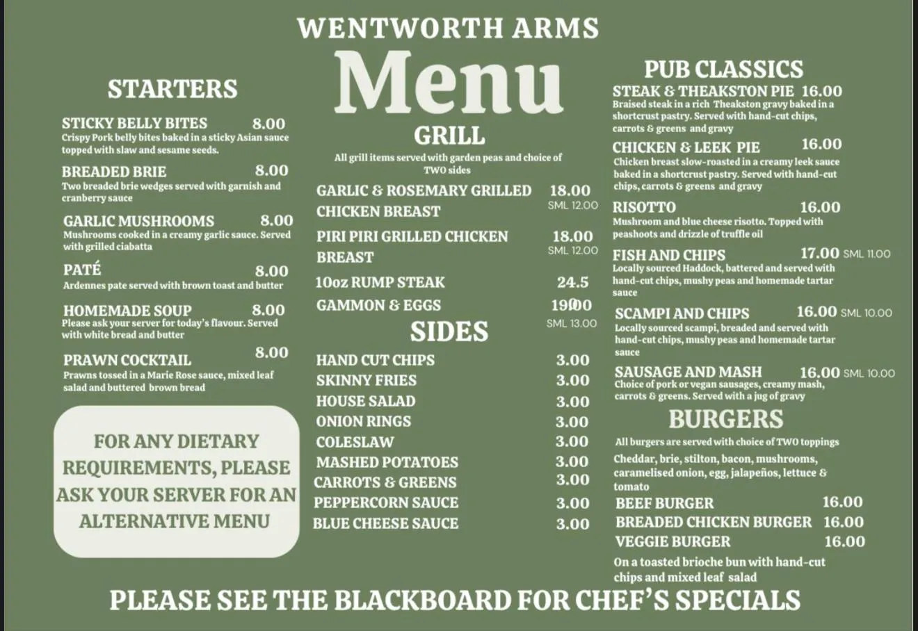 Wentworth arms