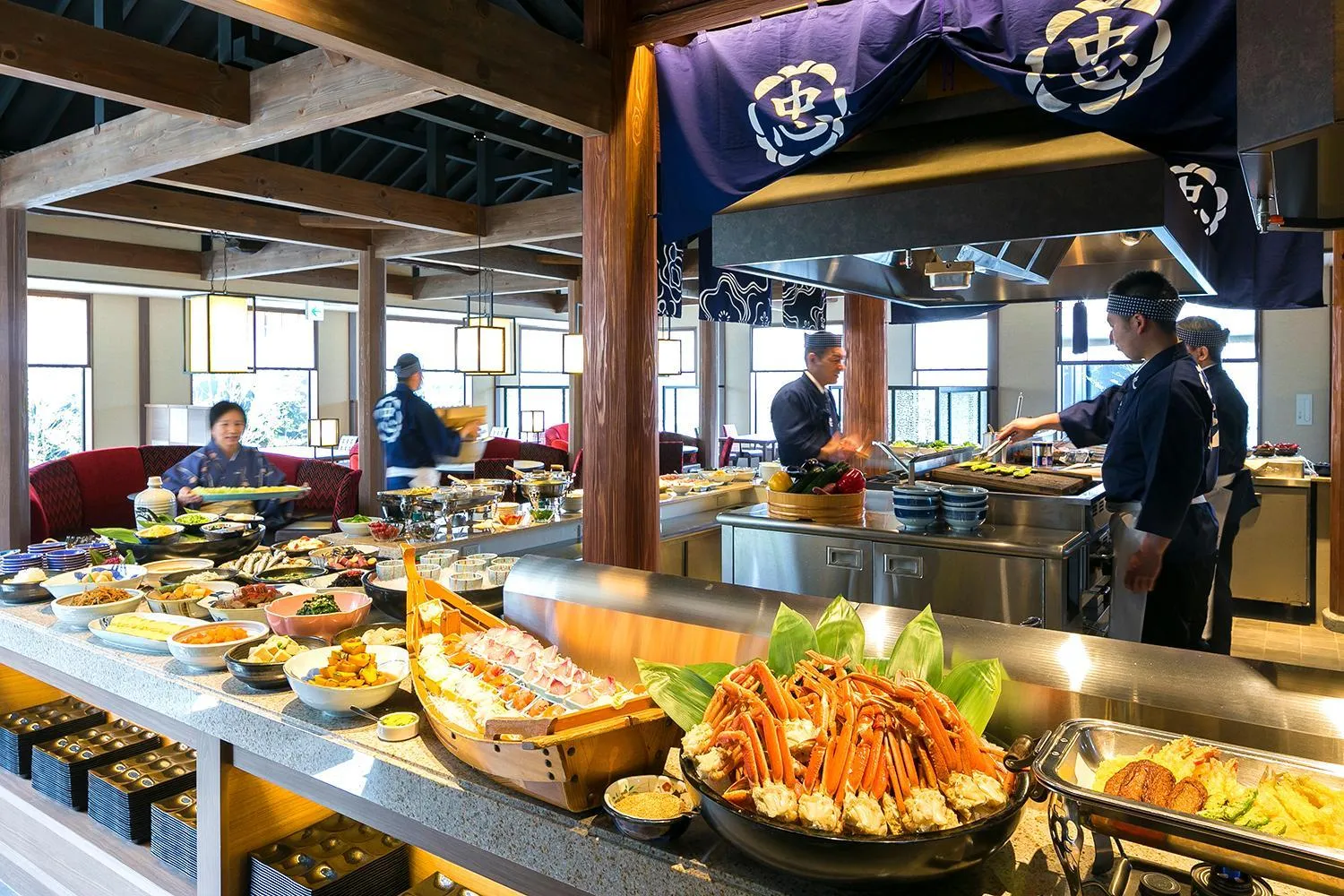 Buffet breakfast in Yumoto Konpira Onsen Hananoyu Kobaitei