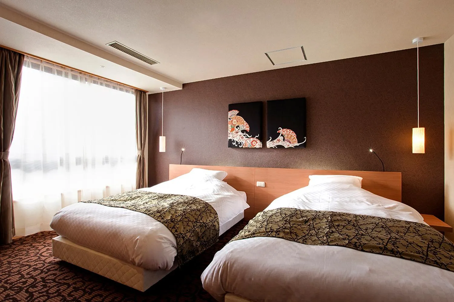 Photo of the whole room, Bed in Yumoto Konpira Onsen Hananoyu Kobaitei