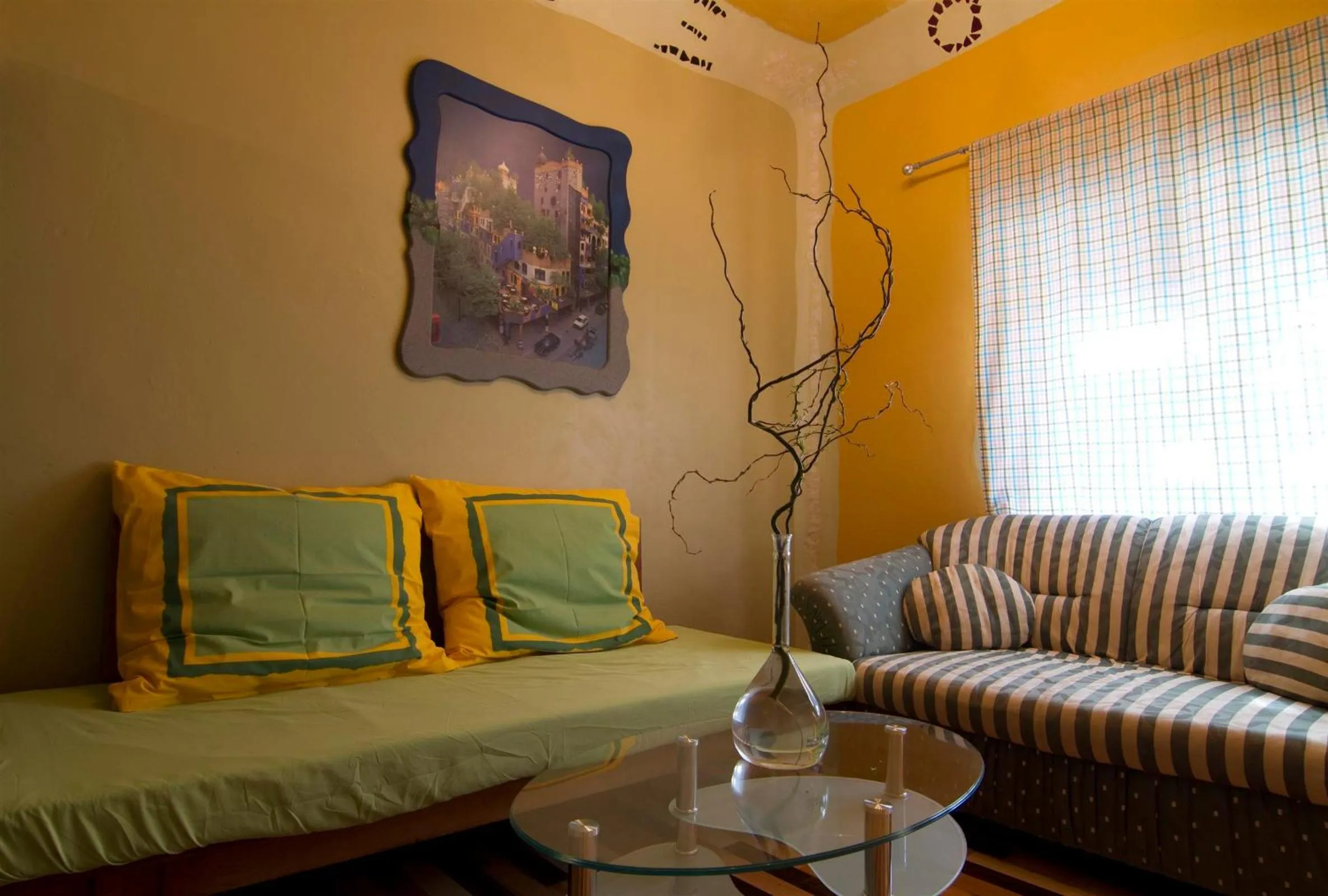 Seating area in Art Apartments