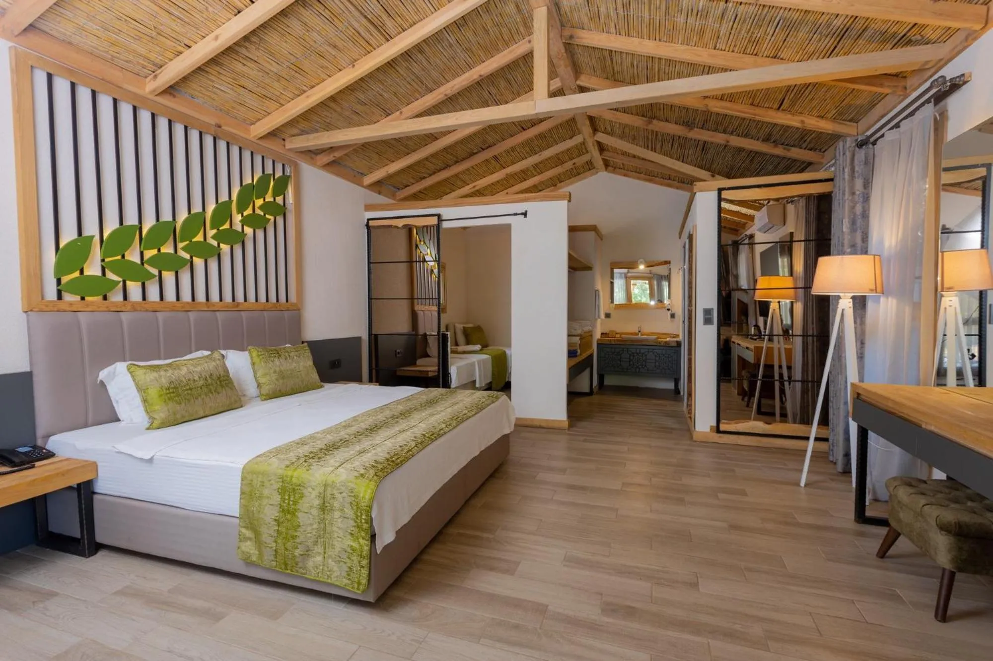 Bed in Suna Village Hotel & Bungalow Fethiye