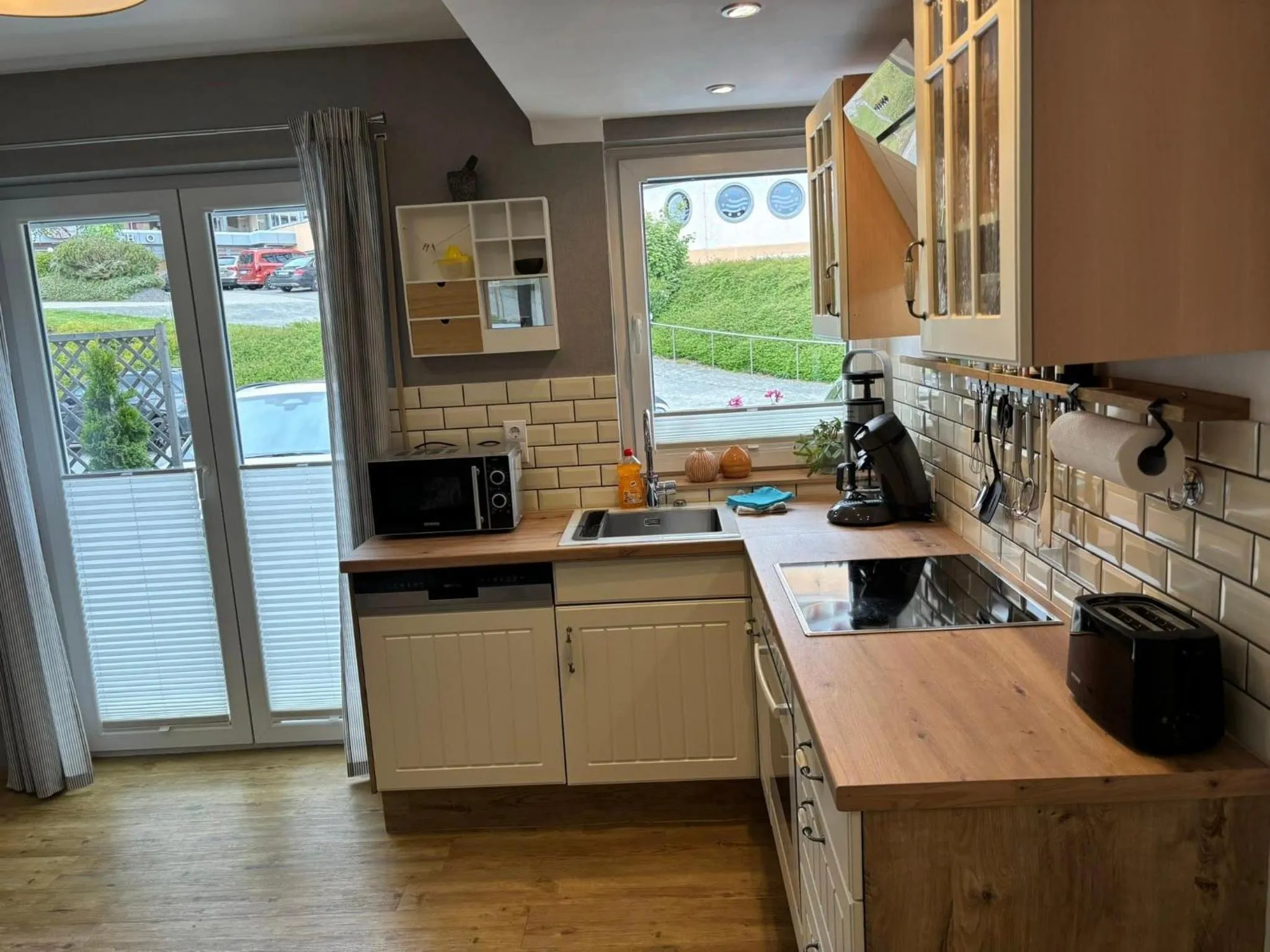 Kitchen or kitchenette in Löwenstein Ferienwohnungen
