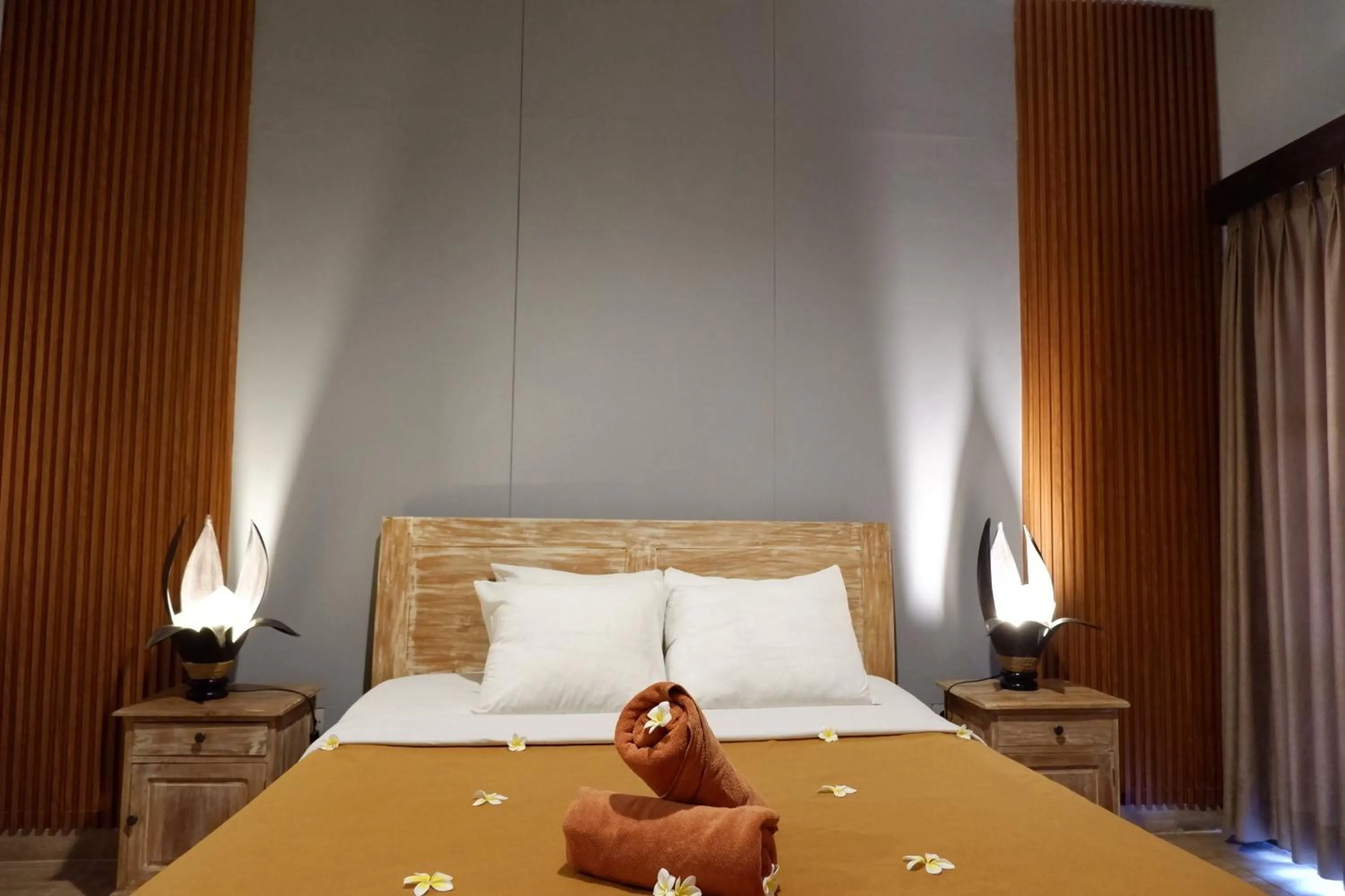 Bed in Kubudiuma Villas Bali