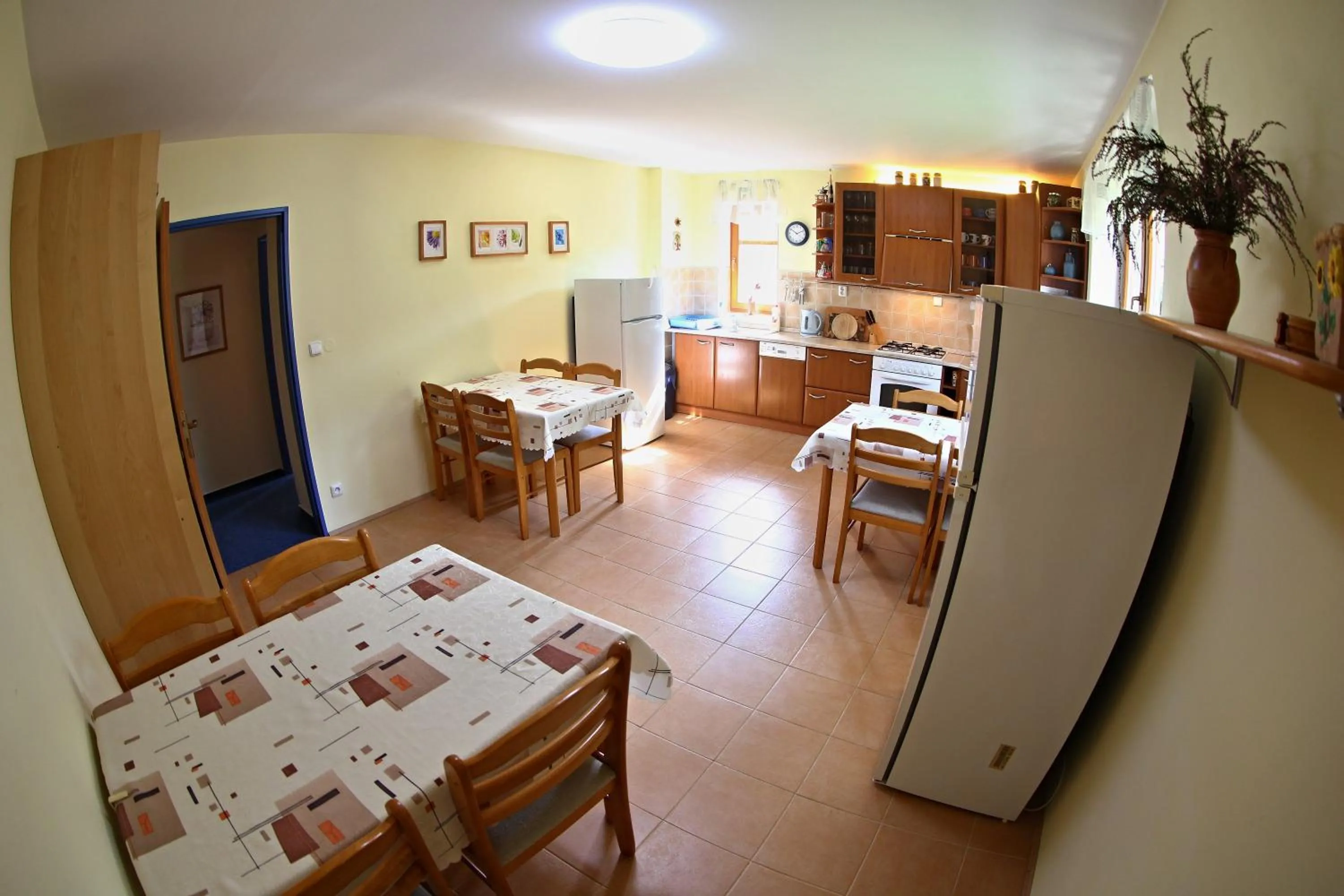 Kitchen or kitchenette in Pension Král