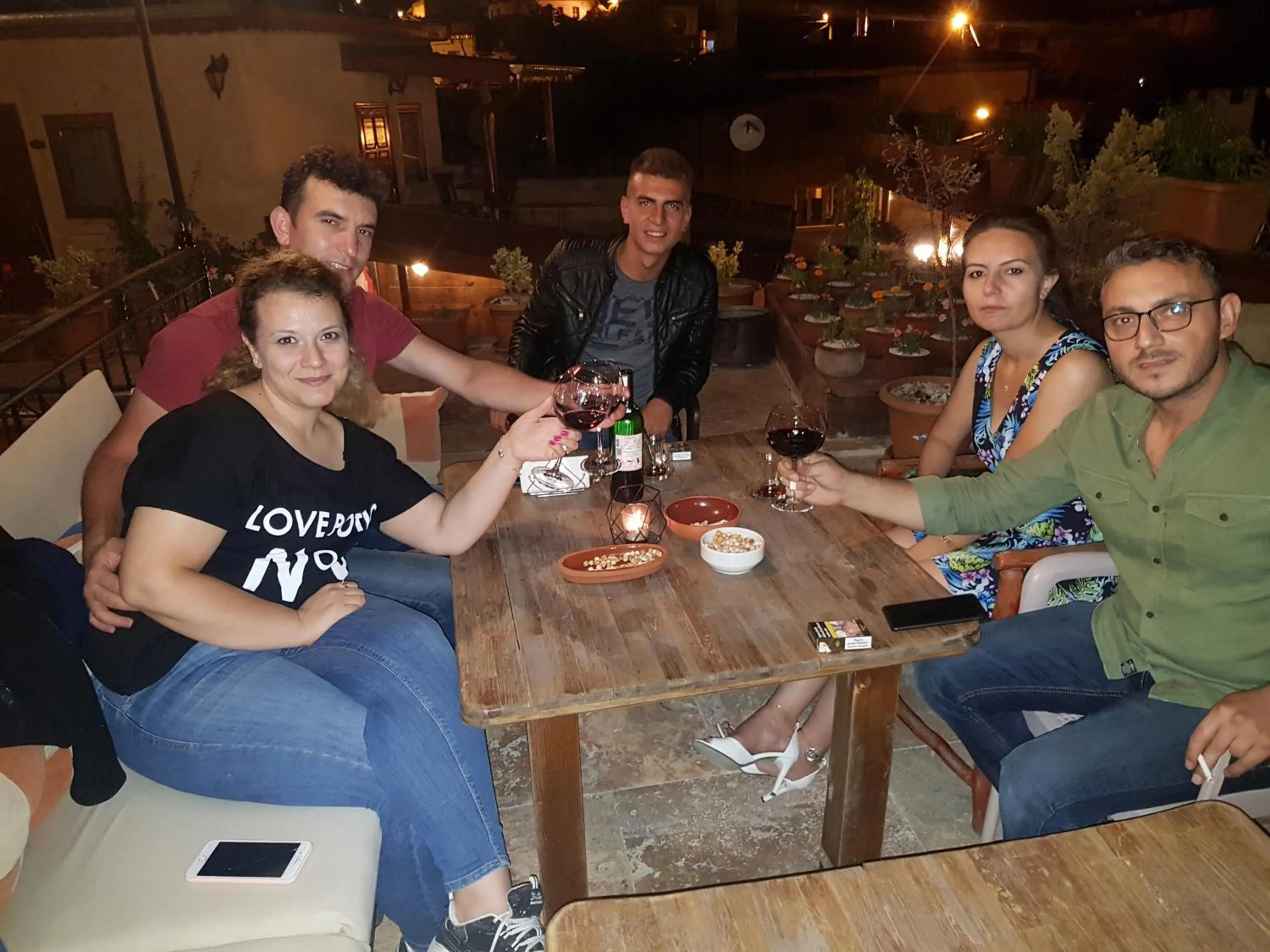 People in Larissa Cave Hotel