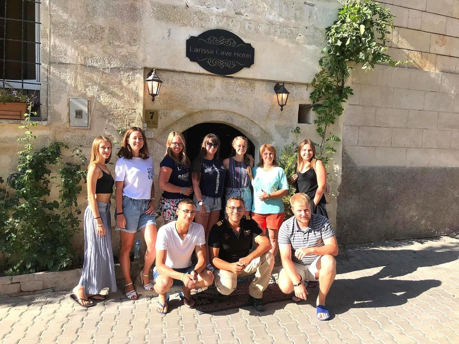 People in Larissa Cave Hotel