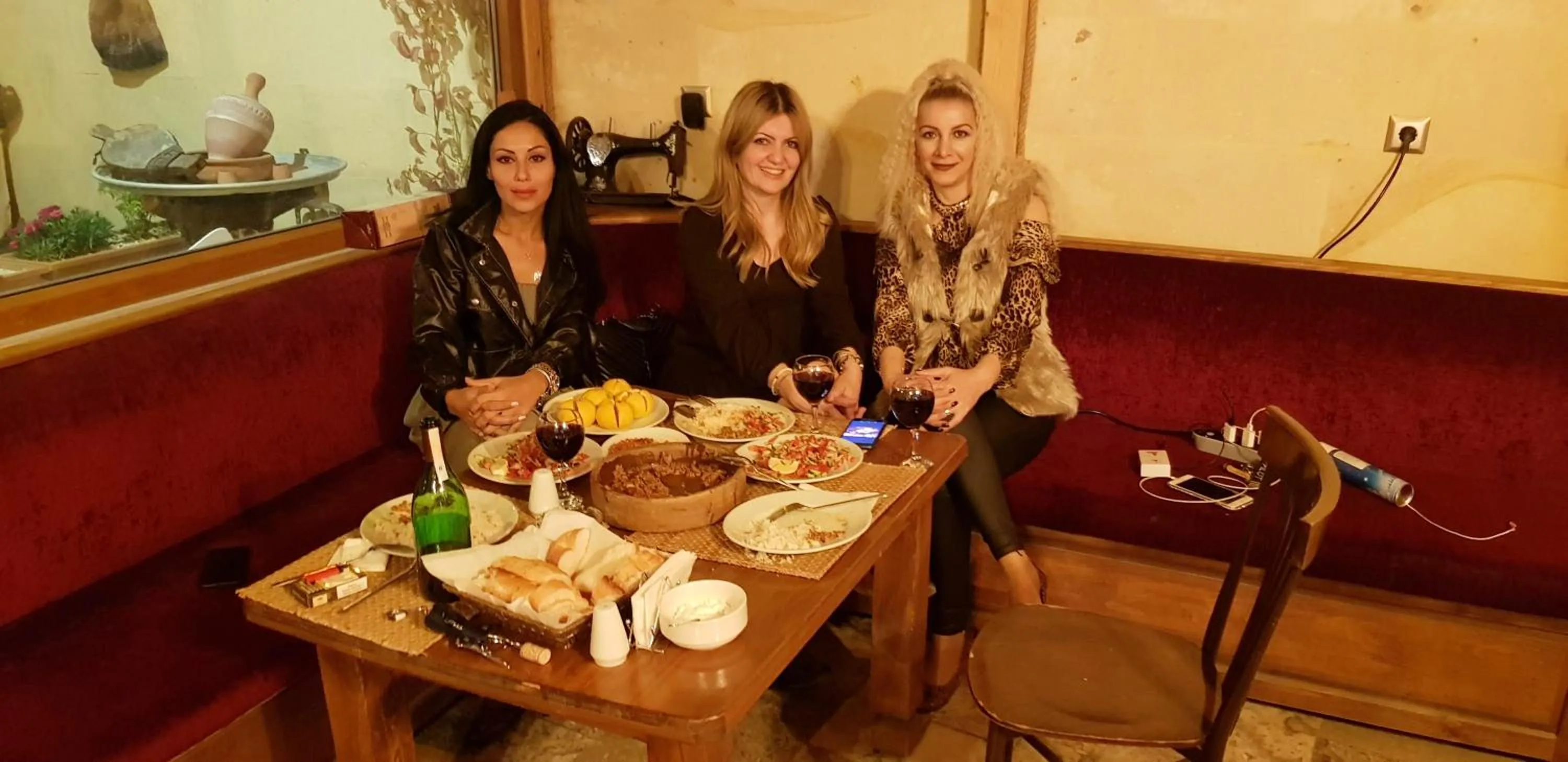 People in Larissa Cave Hotel