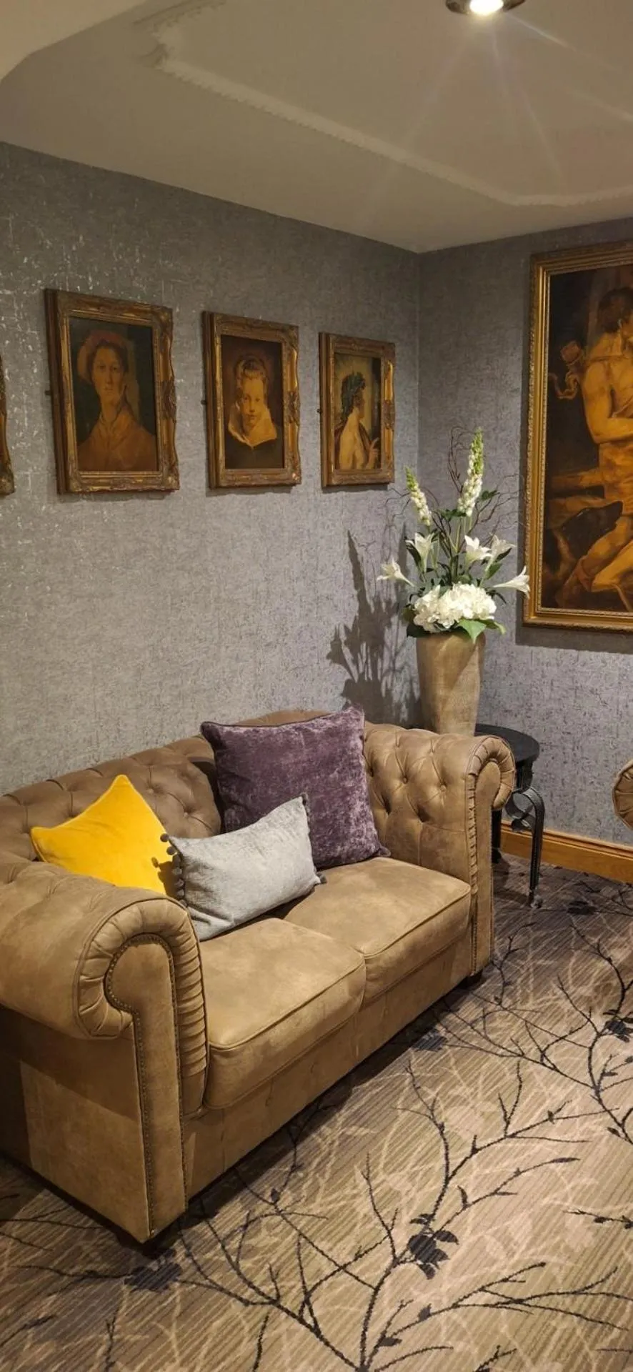 Seating area in Royal Court Hotel