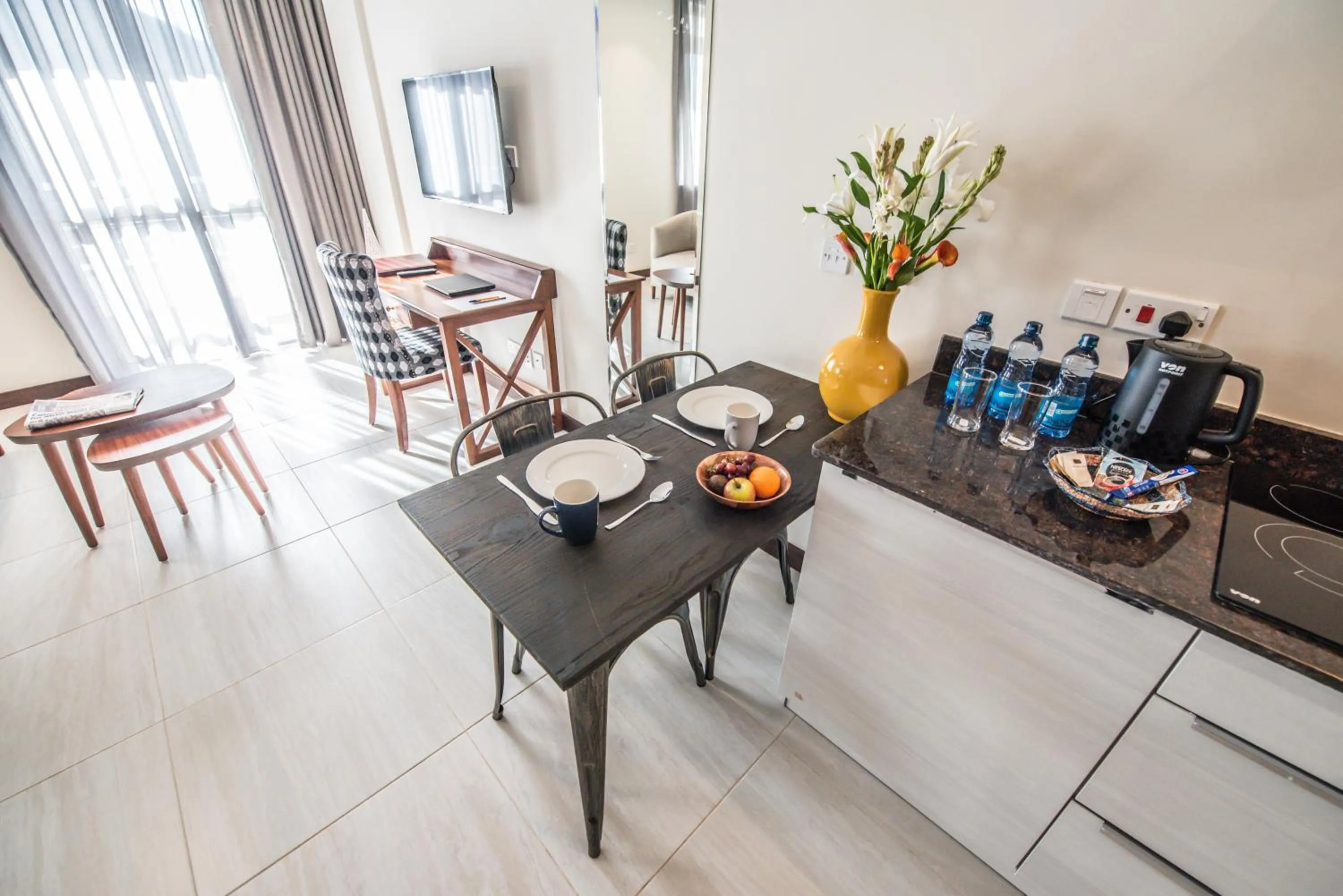 Kitchen or kitchenette in Glam Hotel Nairobi - Near Westgate Mall, Westlands